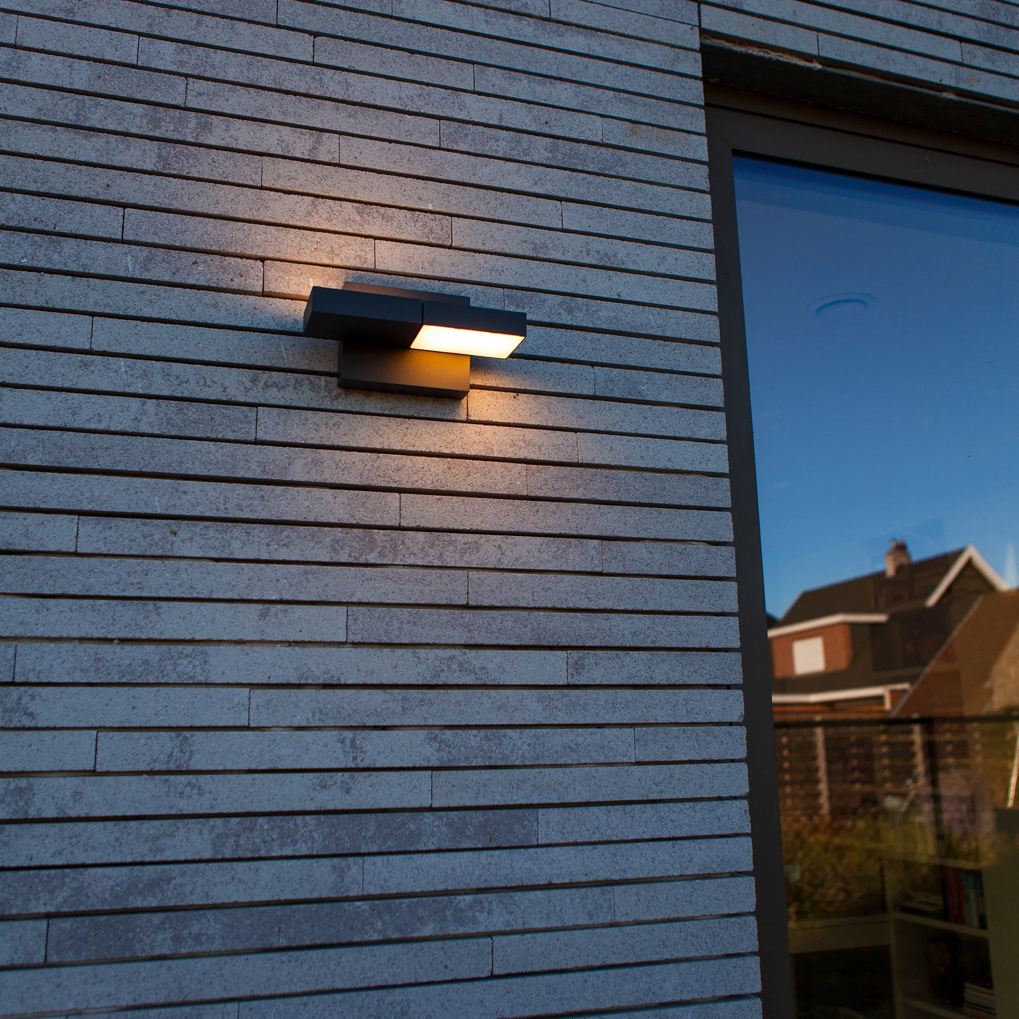 LED zidna svjetiljka TWISTO, tamno siva, 13W, 3000K/4000K, IP65