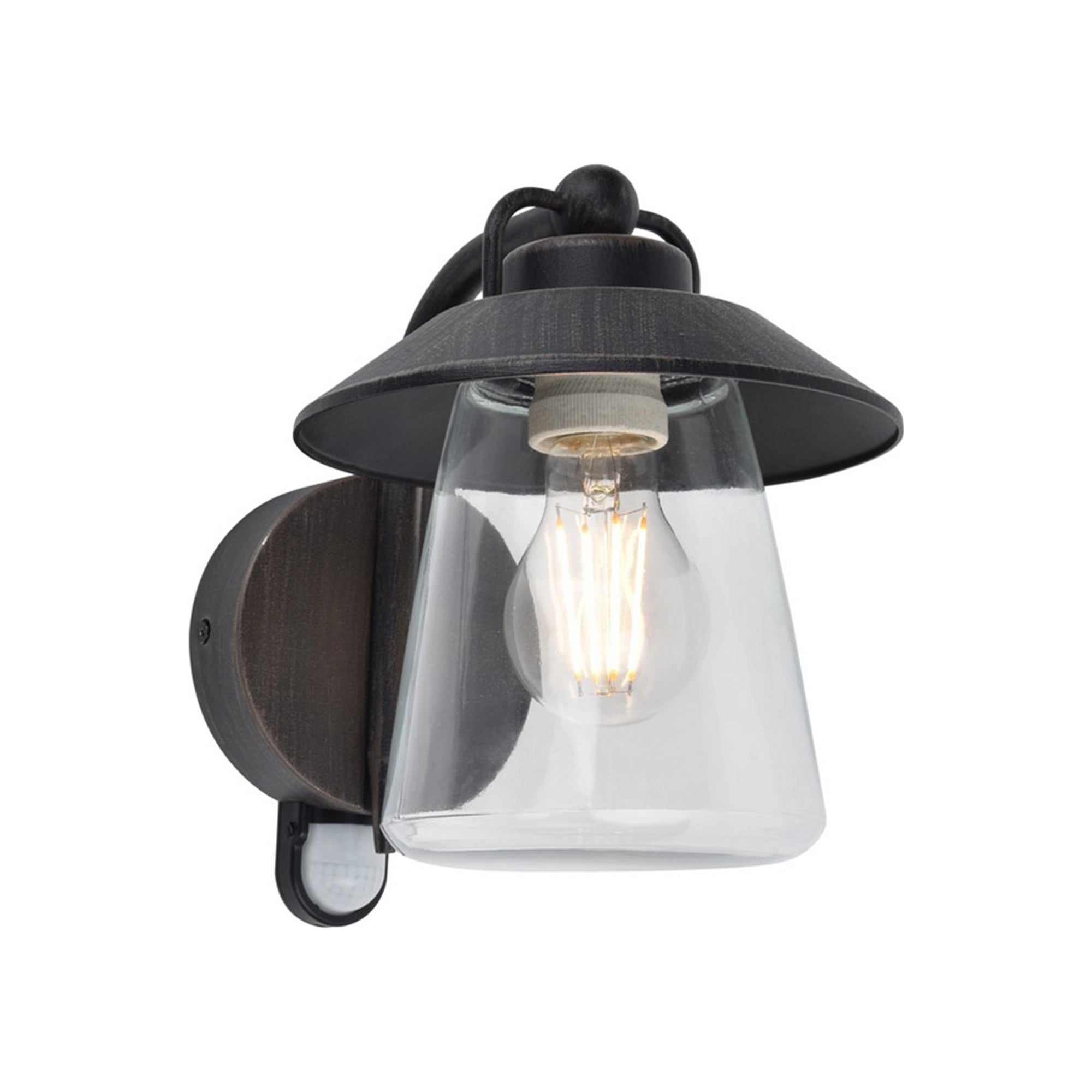 Zidna svjetiljka CATE, senzor pokreta, mat rust, 1xE27, IP44