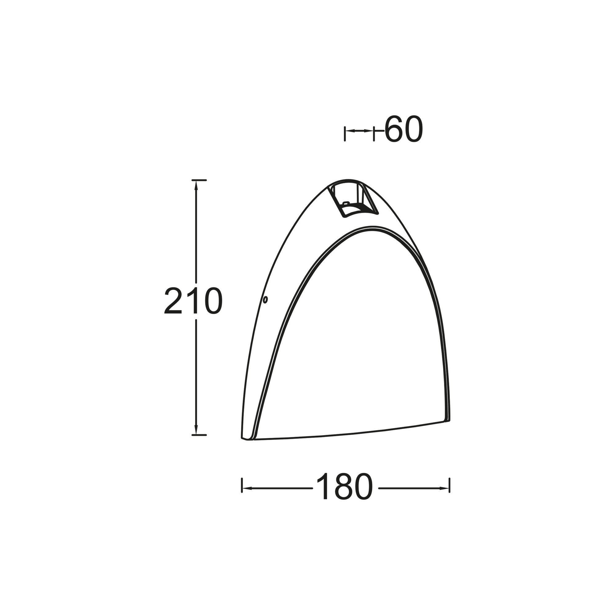 APOLLO LED zidna svjetiljka, tamno siva, 9.6W, 3000K, IP54, 210mm