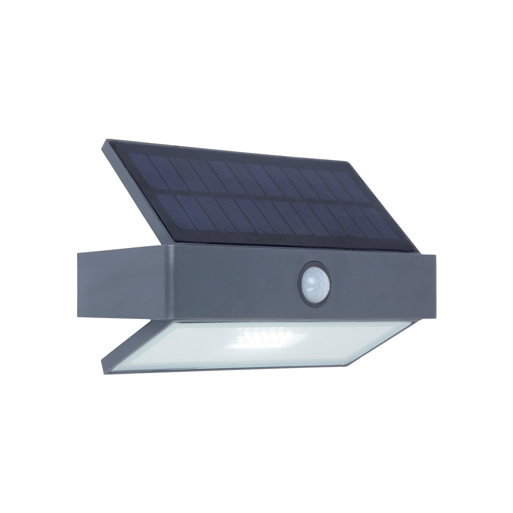 ARROW LED solarna zidna svjetiljka, senzor pokreta, tamno siva, 2.3W, 5000K, IP44, 109mm