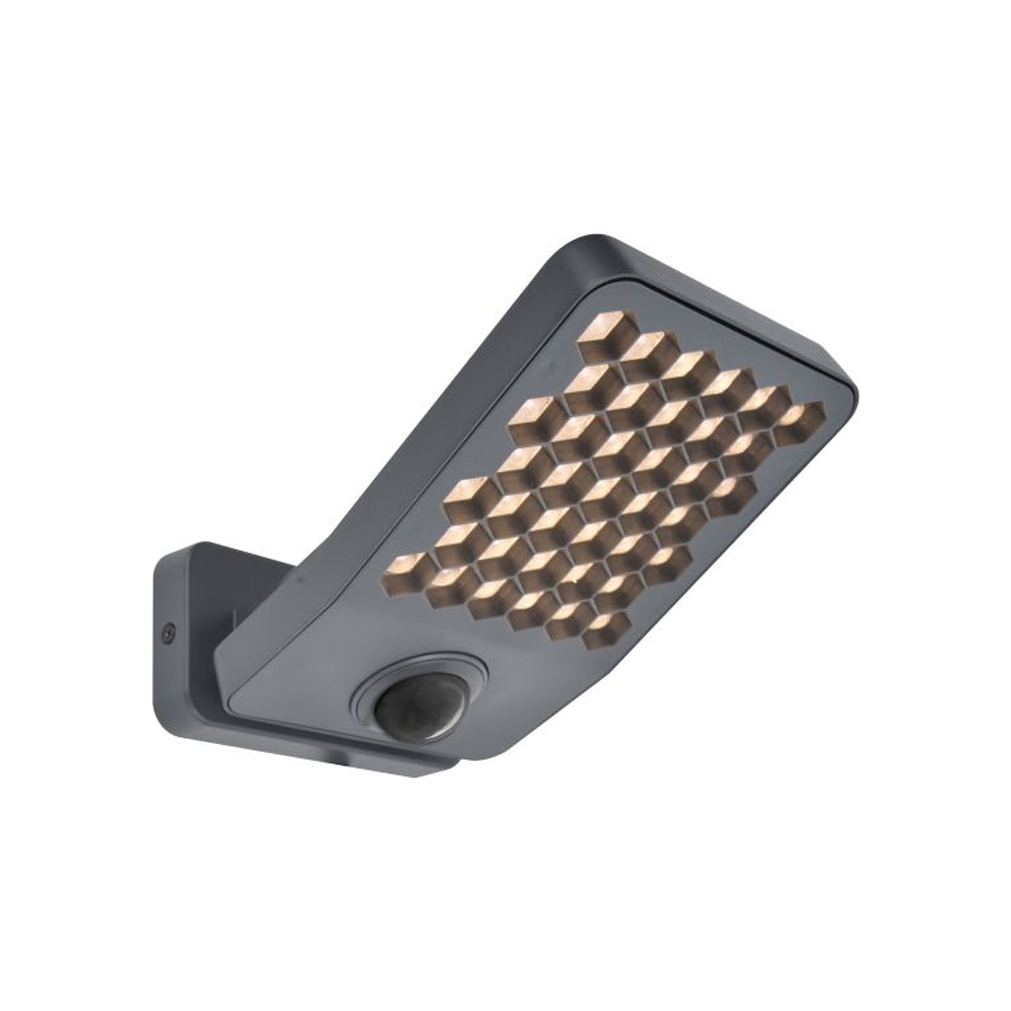 ATLANTIS LED reflektor, senzor pokreta, tamno sivi, 14W, 3000K, IP54, 124mm
