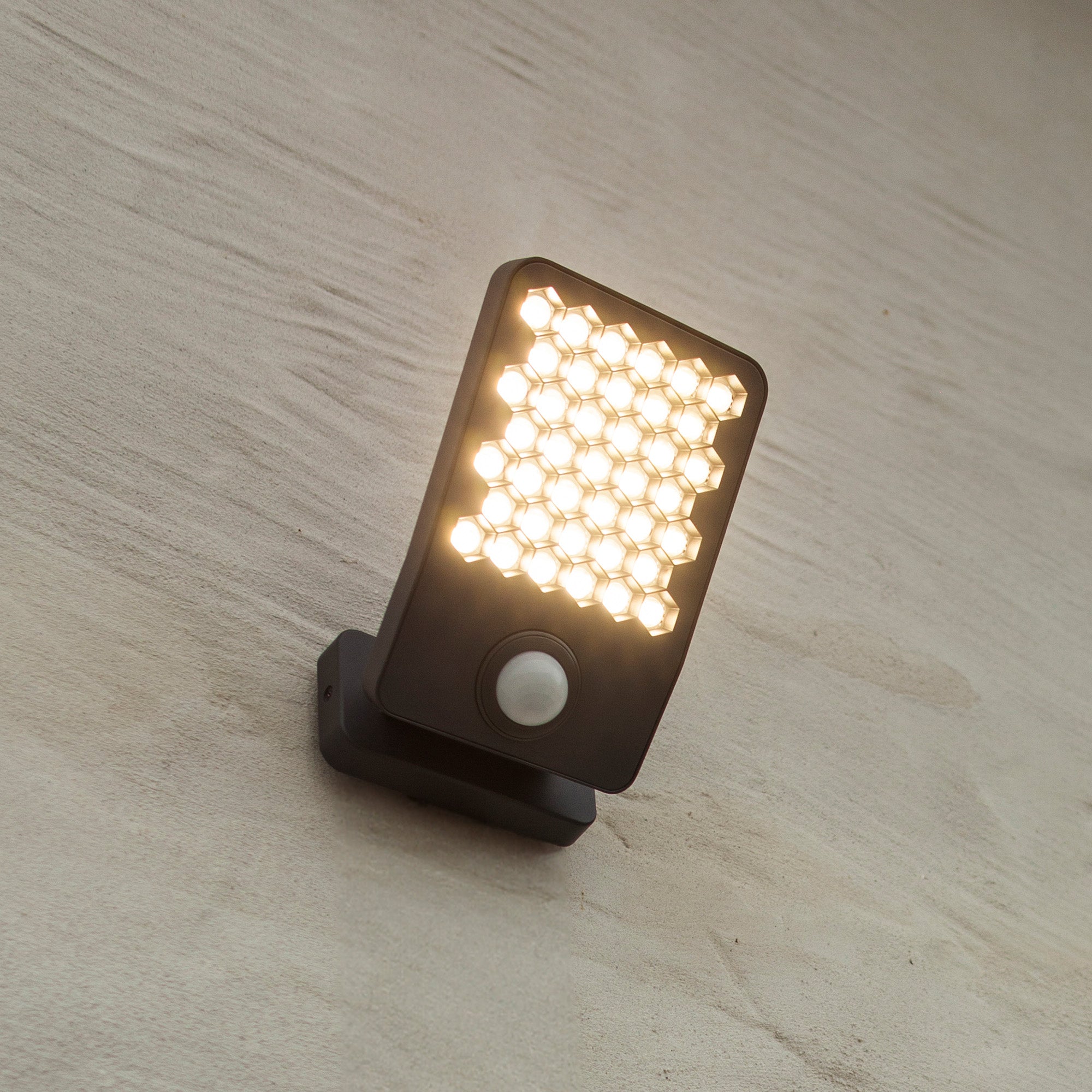 ATLANTIS LED reflektor, senzor pokreta, tamno sivi, 14W, 3000K, IP54, 124mm