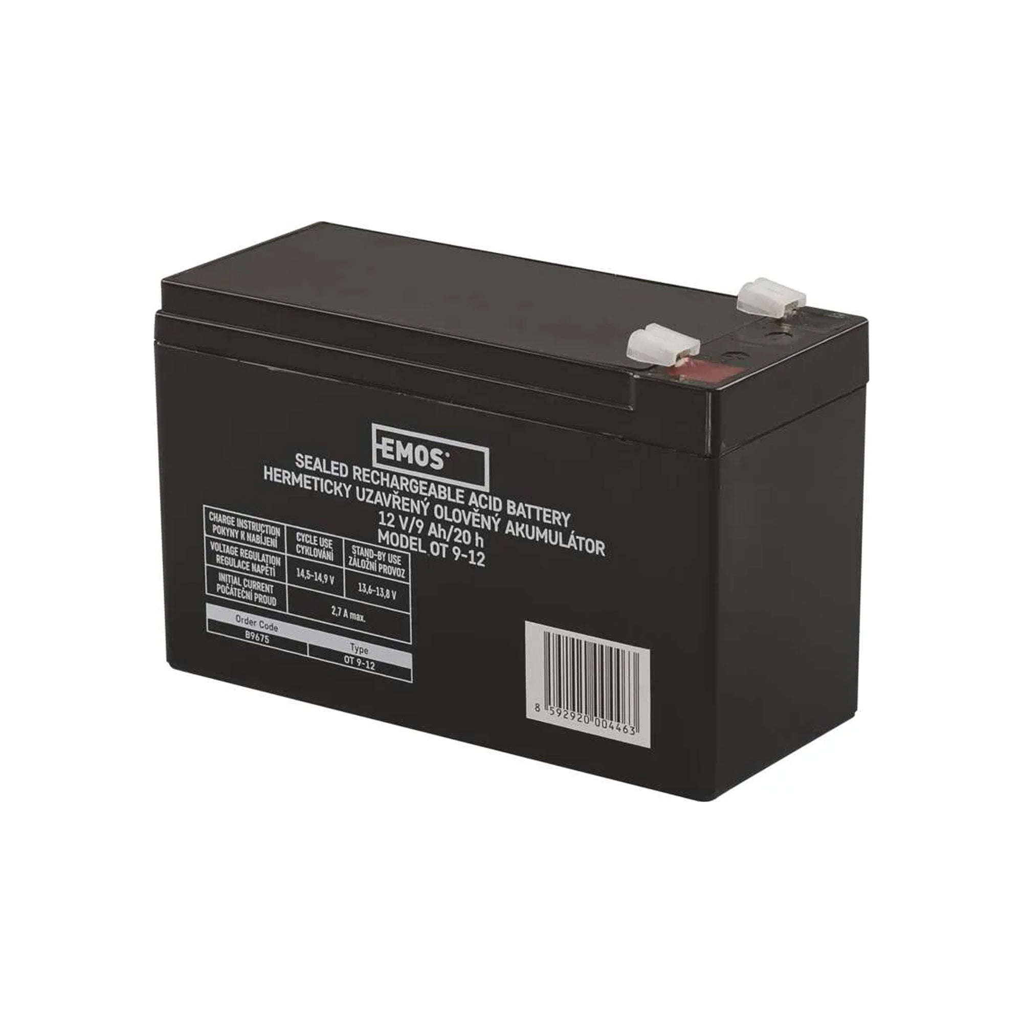 Olovni akumulator, SLA, 12V, 9Ah, faston 6,3mm