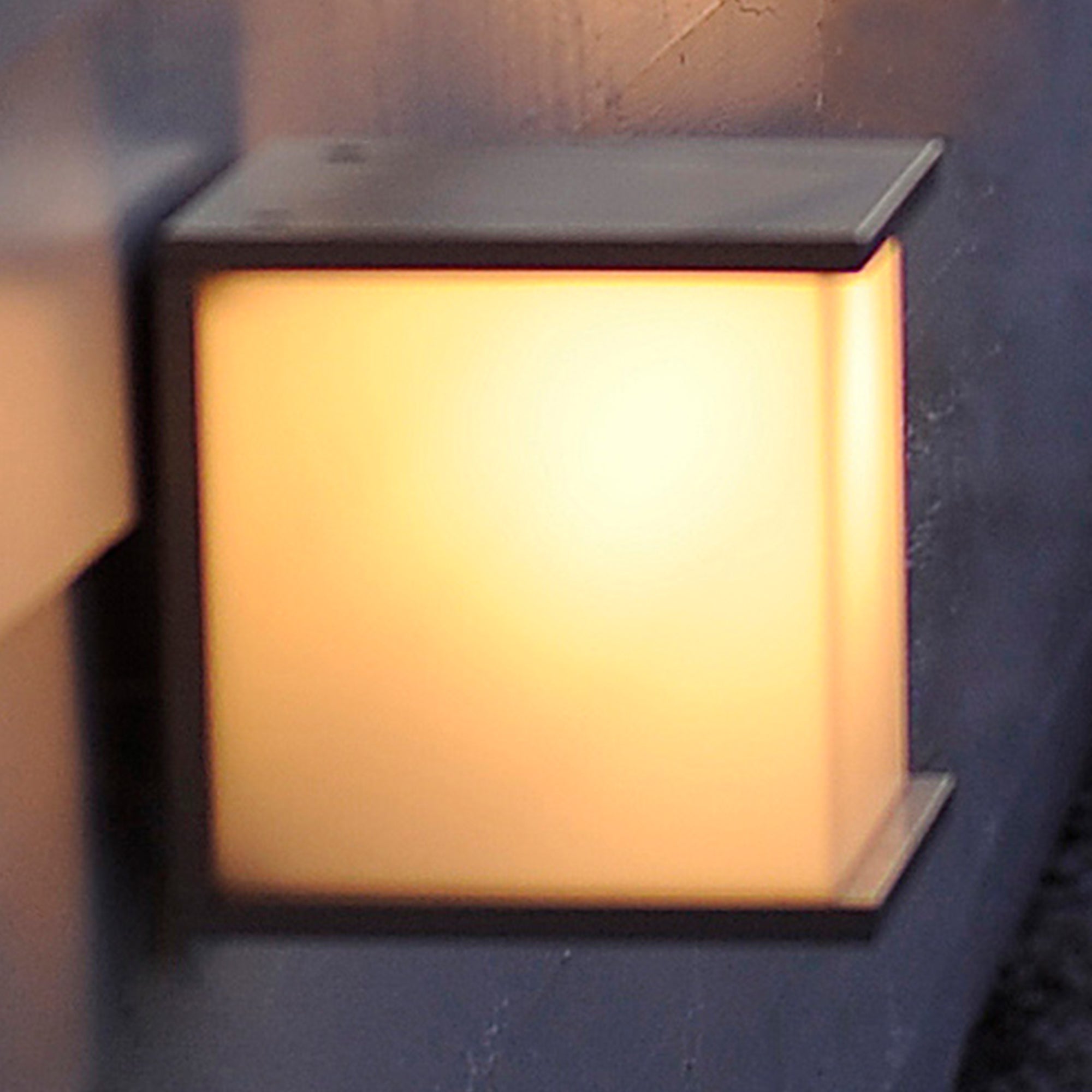 BOX CUBE zidna svjetiljka, tamno siva, 1xE27, IP44, 165mm