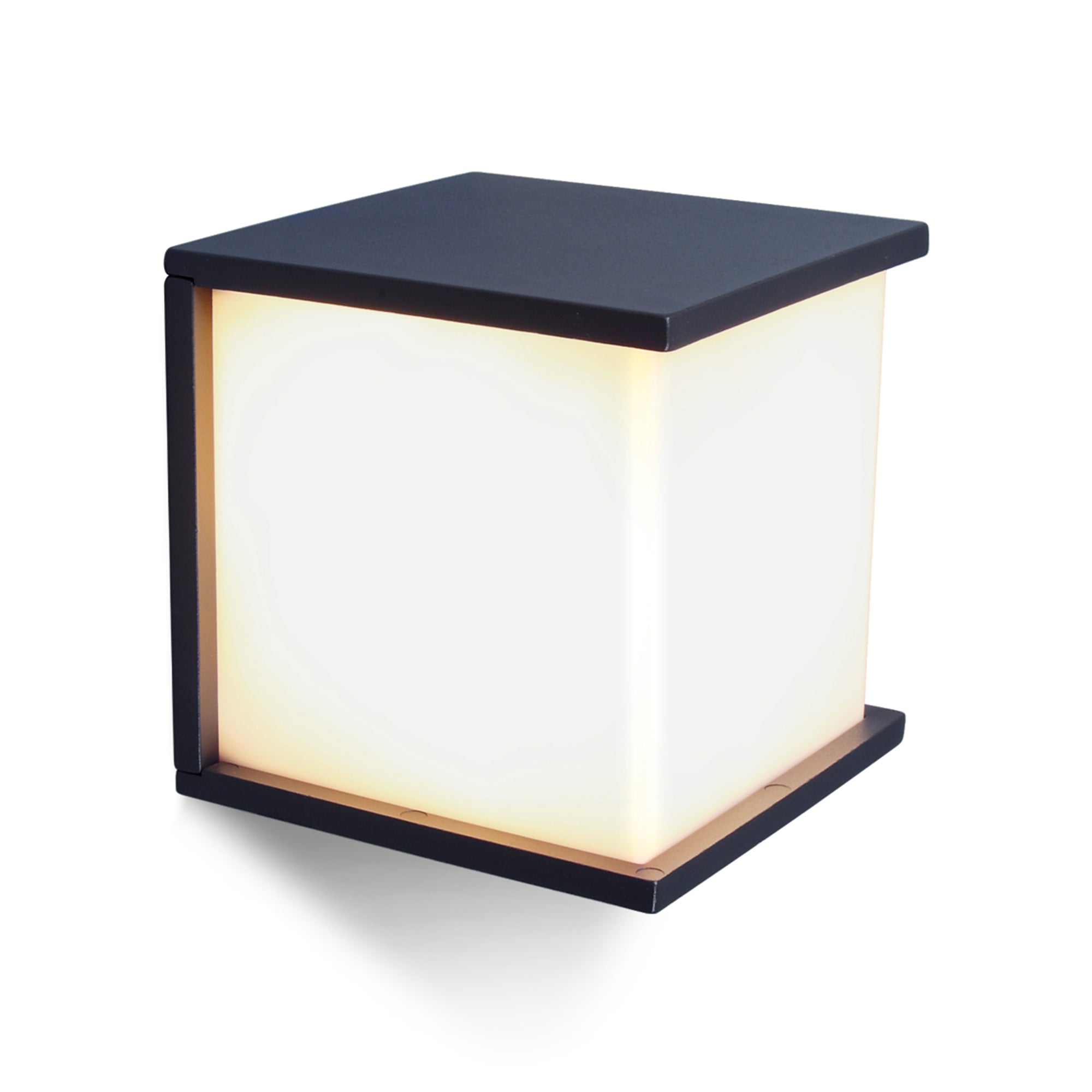 BOX CUBE zidna svjetiljka, tamno siva, 1xE27, IP44, 165mm