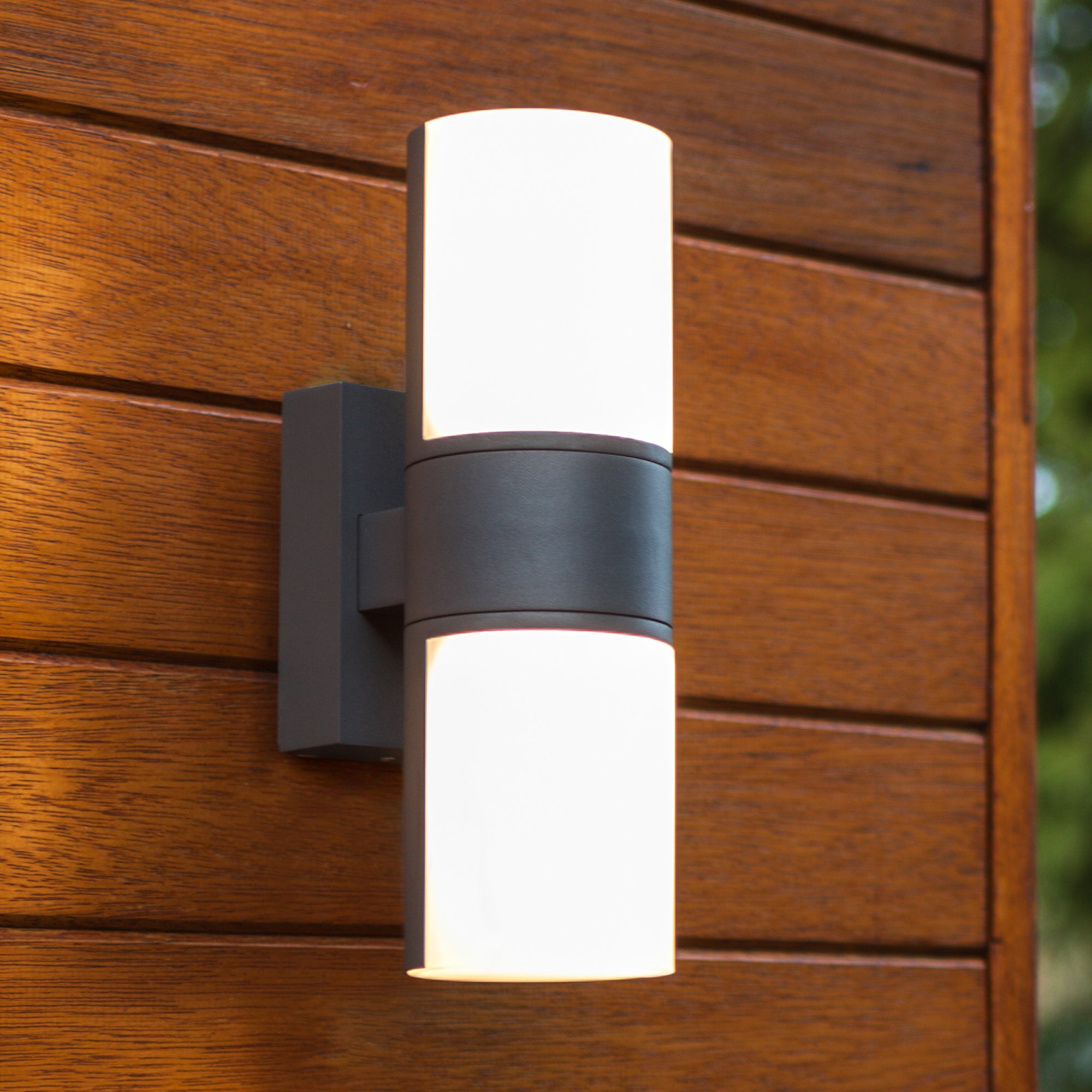 CYRA LED zidna svjetiljka, tamno siva, 16.1W, 3000K, IP54, 245mm