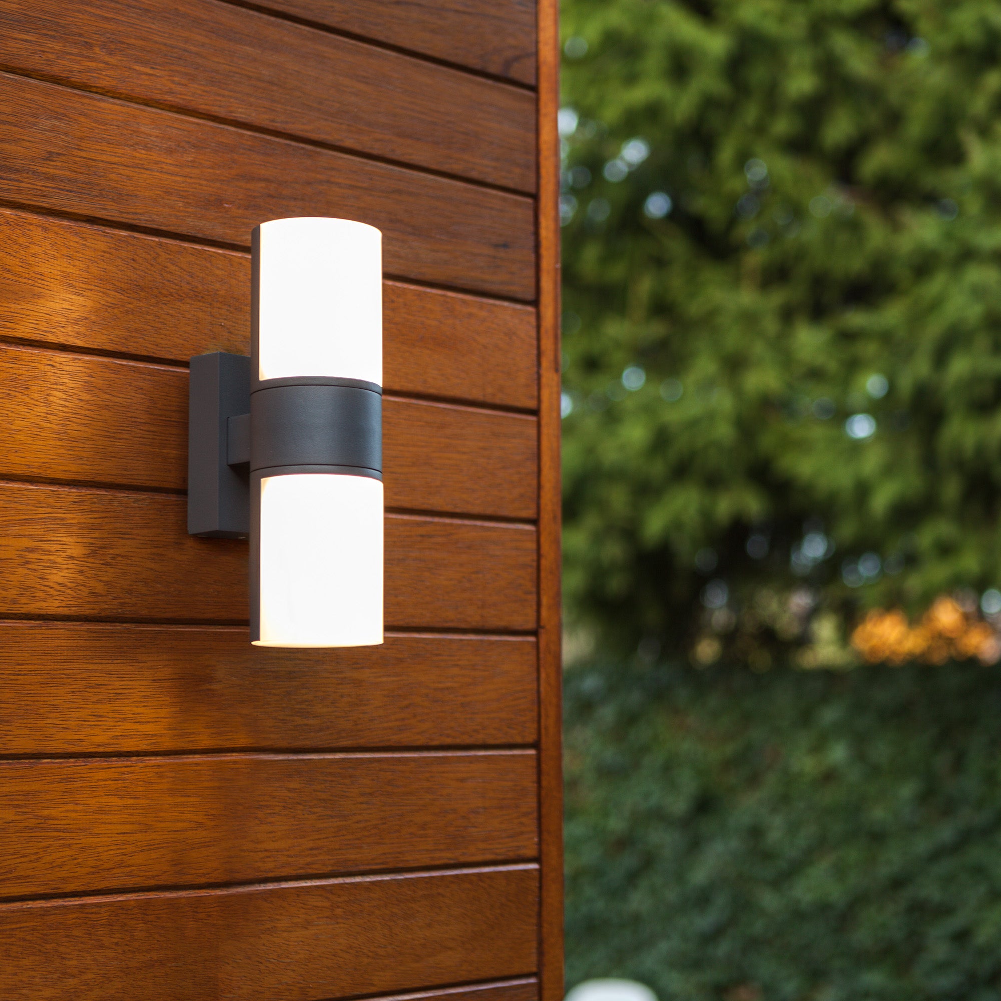 CYRA LED zidna svjetiljka, tamno siva, 16.1W, 3000K, IP54, 245mm