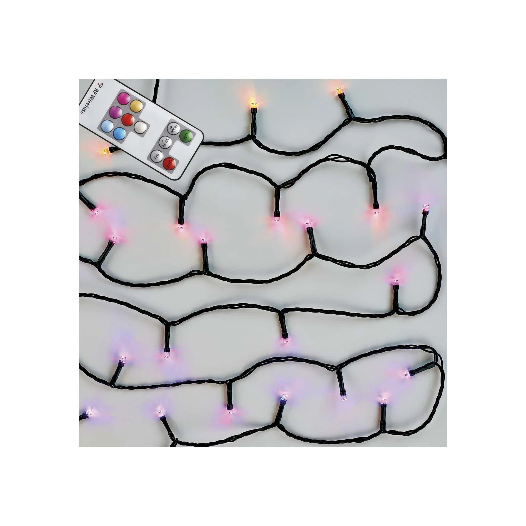 Božićne lampice, s daljinskim, LED, RGB, 72 efekta, timer, IP44