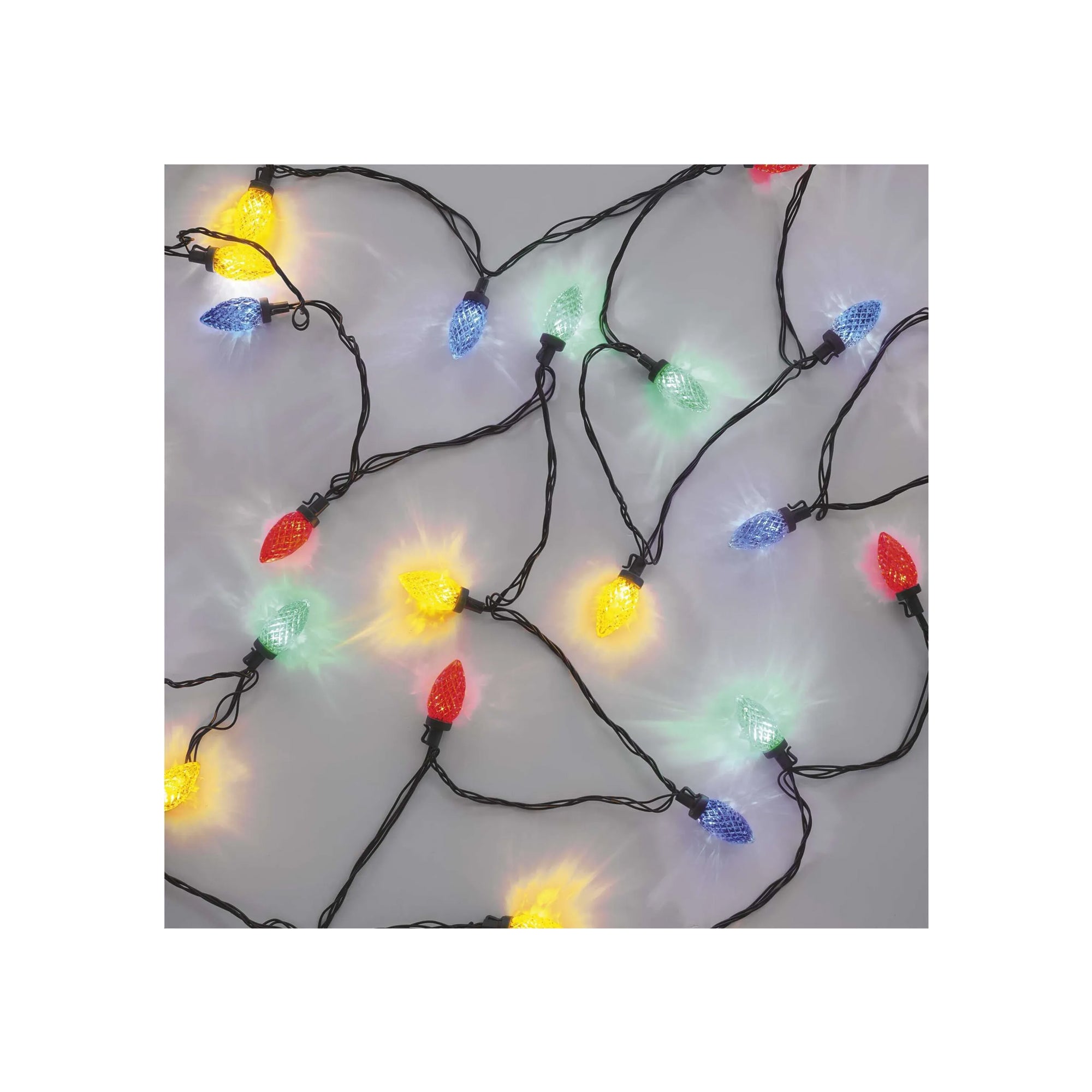 LED Christmas lights, cones, indoor and outdoor, multi-colored, 8 modes, 9.8m
