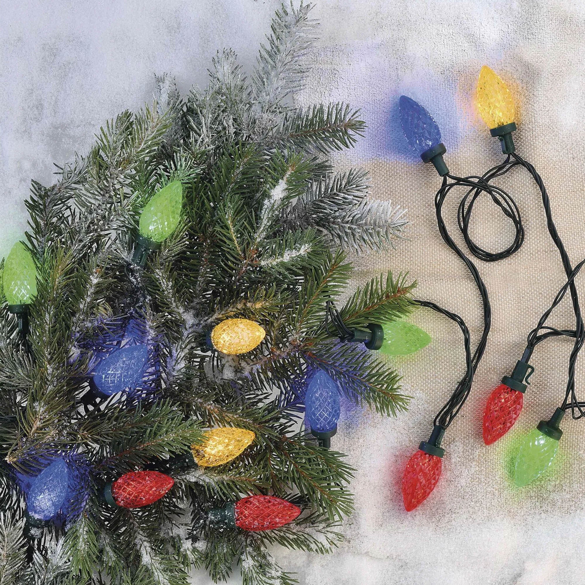 LED Christmas lights, cones, indoor and outdoor, multi-colored, 8 modes, 9.8m