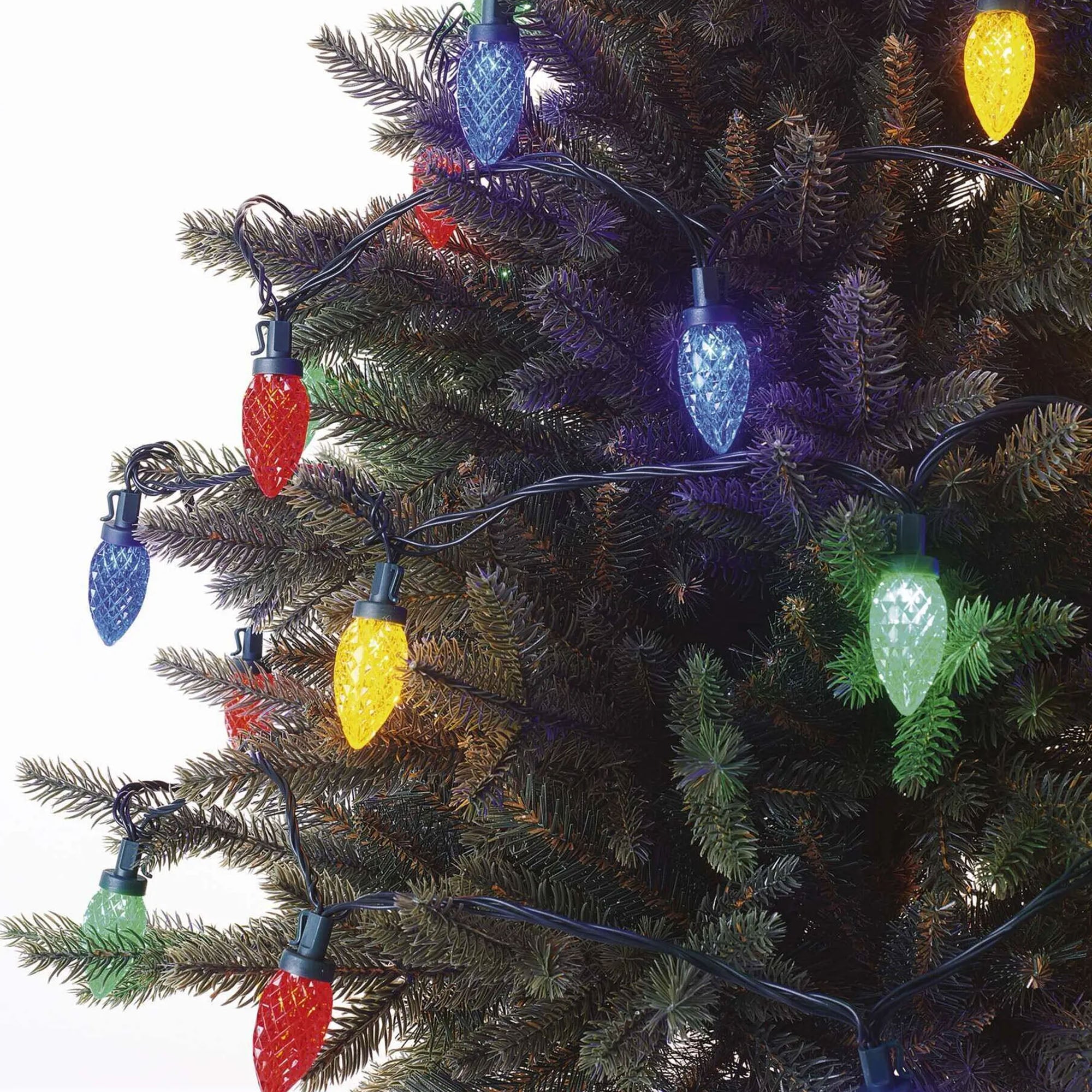 LED Christmas lights, cones, indoor and outdoor, multi-colored, 8 modes, 9.8m
