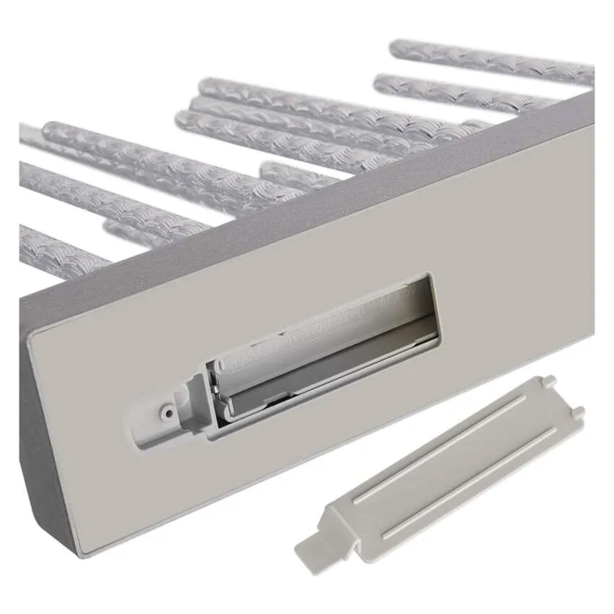 LED Christmas candle holder, indoor, silver, warm white, timer, 3xAA