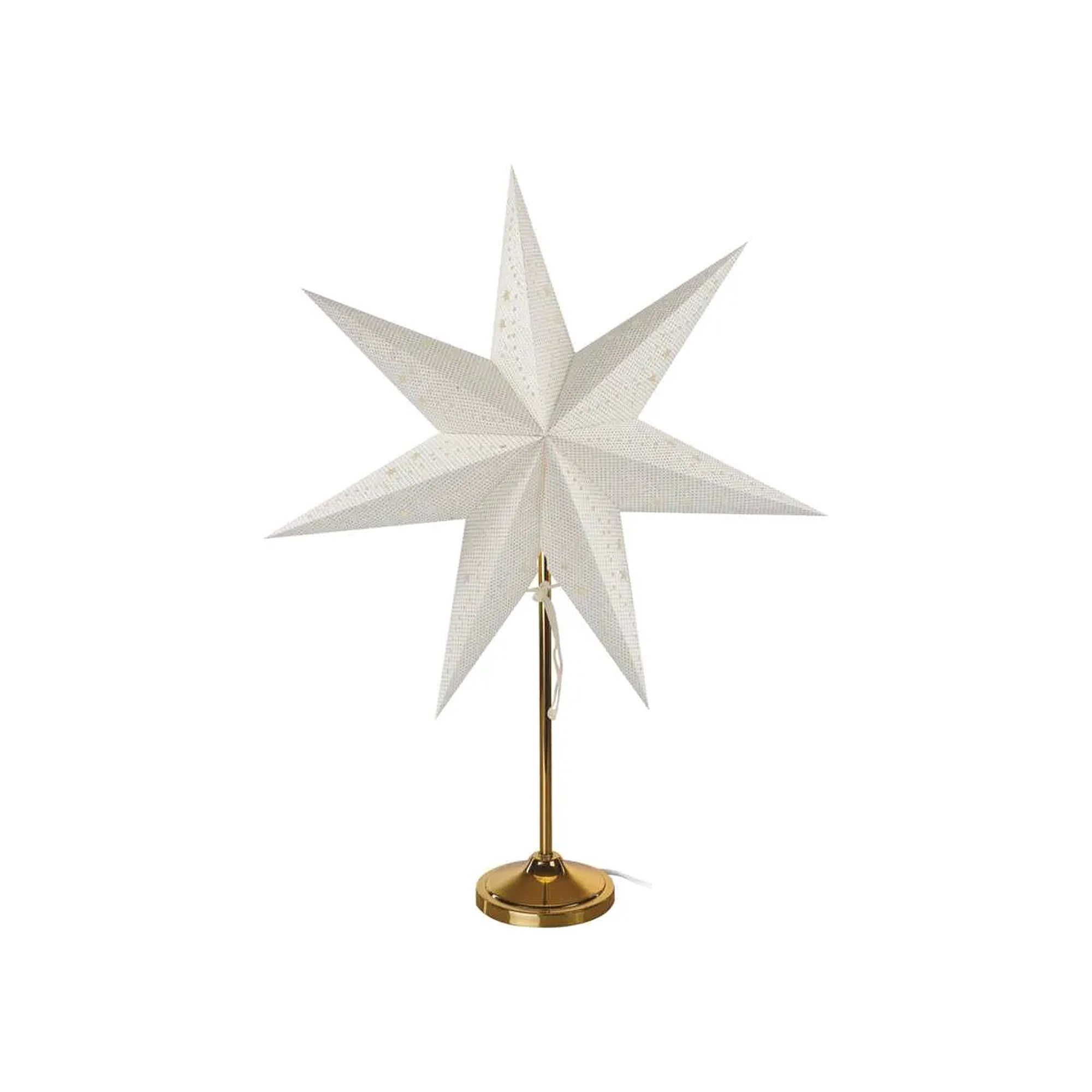 Božićna zvijezda od papira, zlatno postolje, 1xE14, IP20