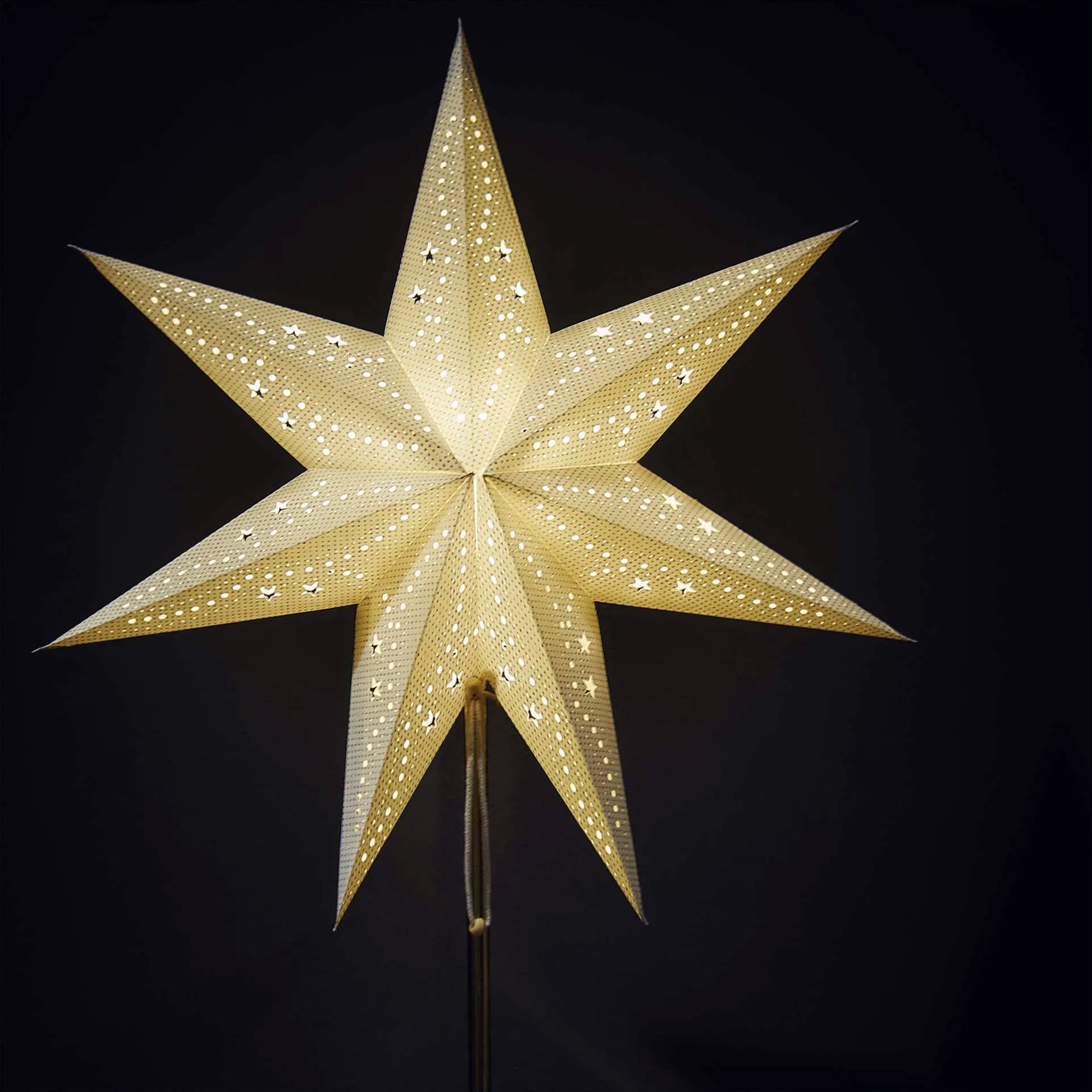 Božićna zvijezda od papira, zlatno postolje, 1xE14, IP20
