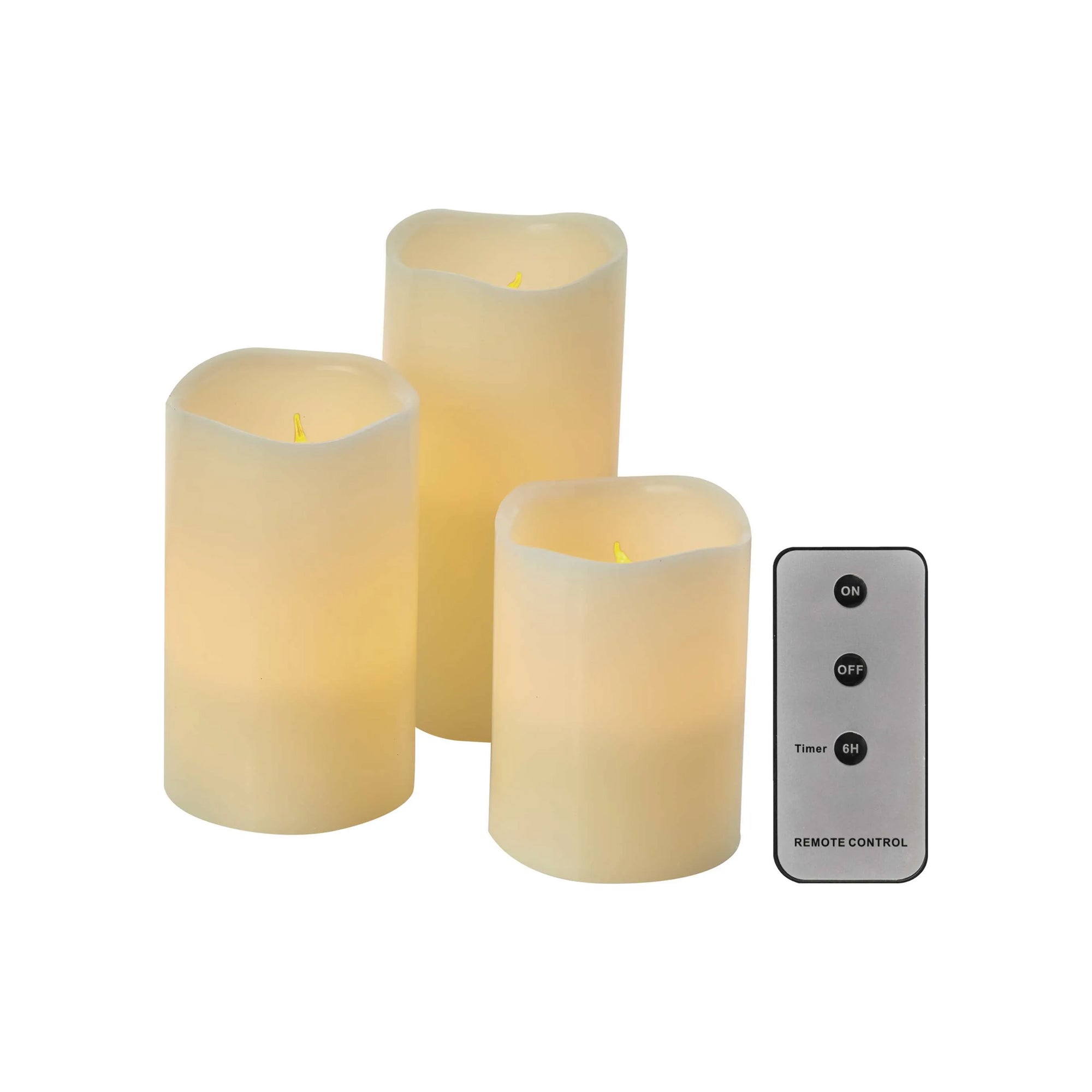 Voštane svijeće, s daljinskim, 3 komada, LED, 3xAAA, IP20