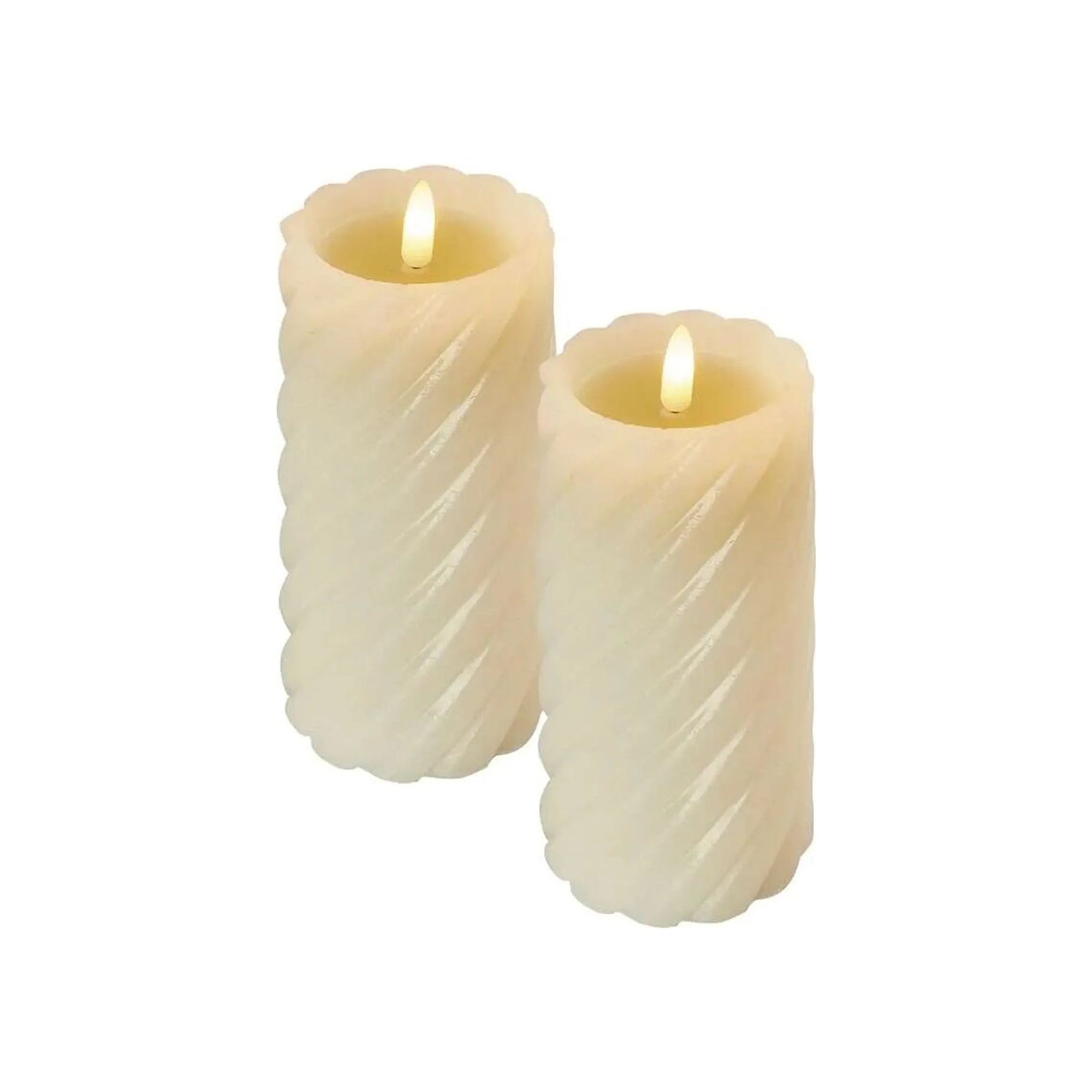 LED decoration, wax candle, 2 pcs, indoor, warm white, timer, 2xAAA