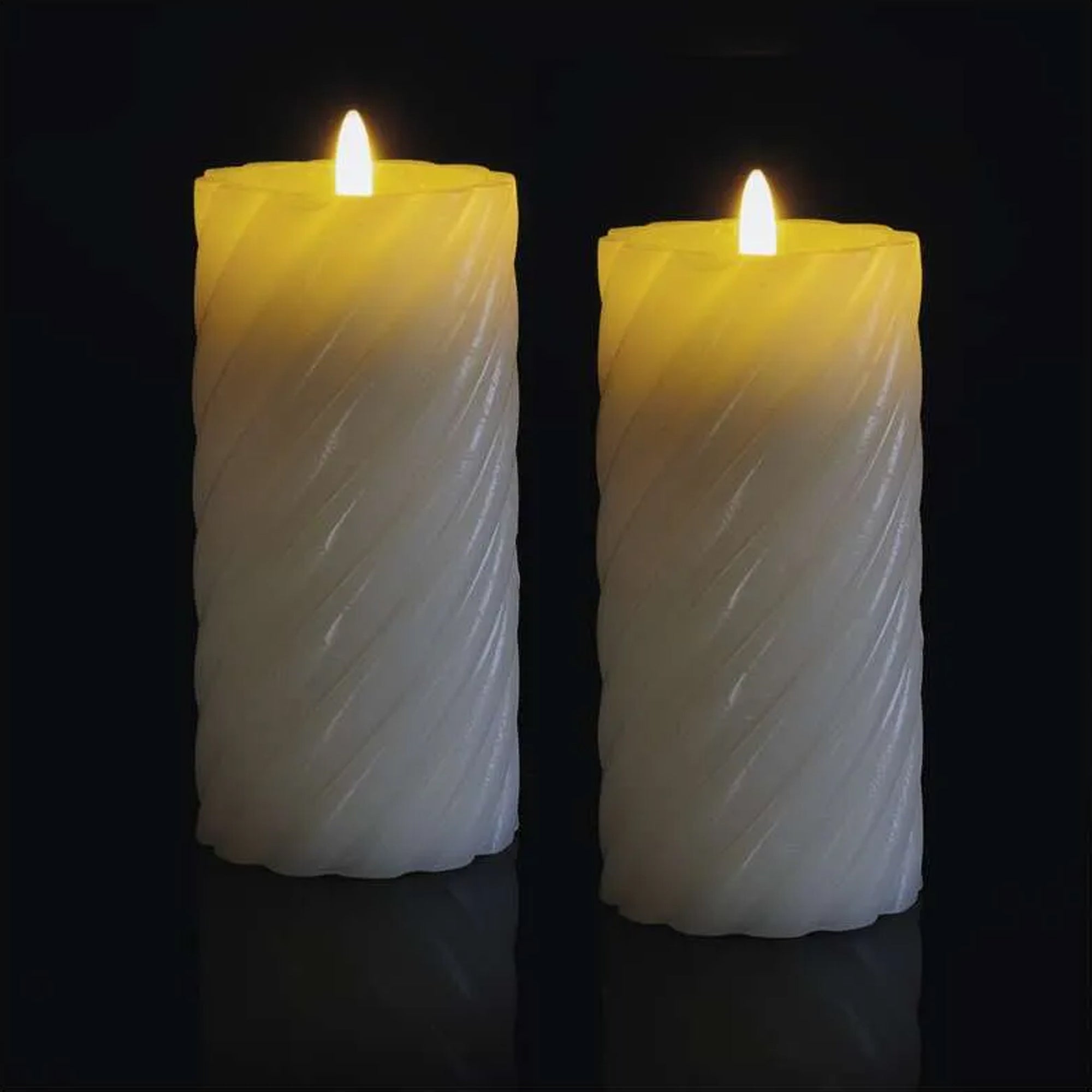 LED decoration, wax candle, 2 pcs, indoor, warm white, timer, 2xAAA