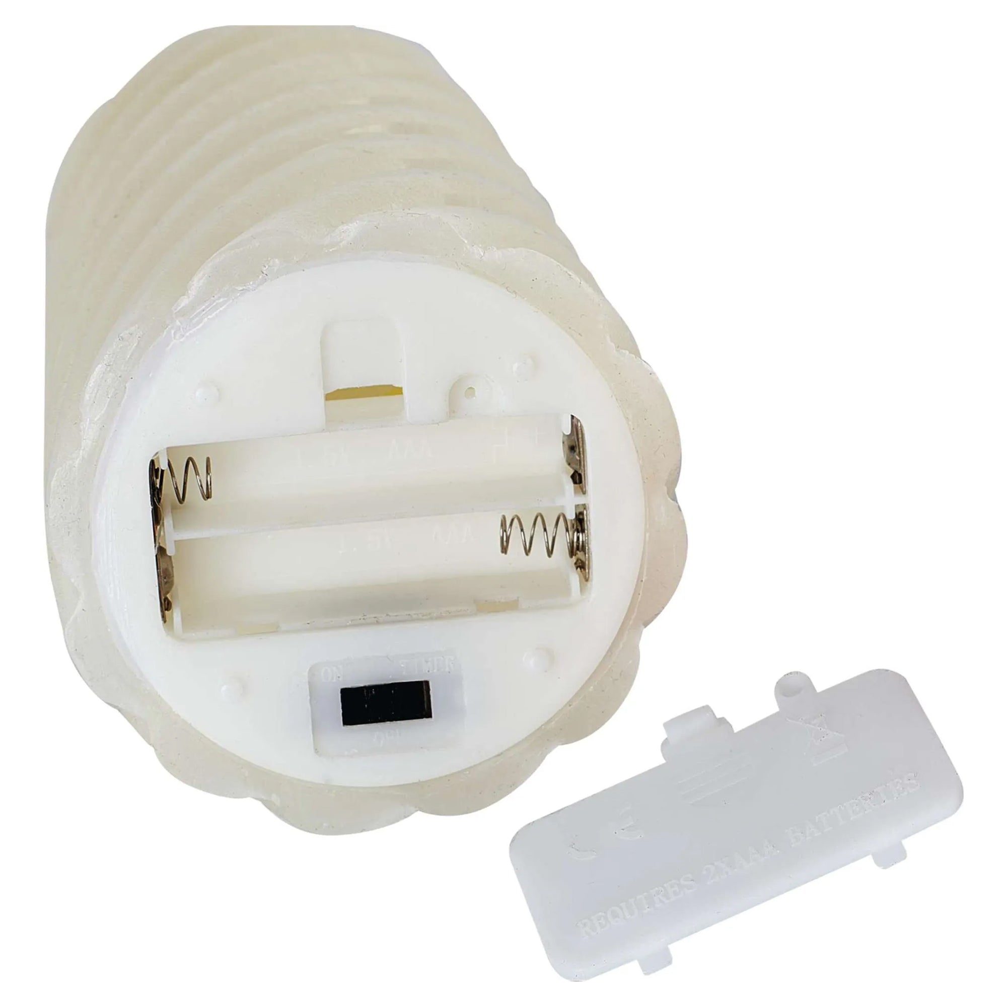 LED decoration, wax candle, 2 pcs, indoor, warm white, timer, 2xAAA