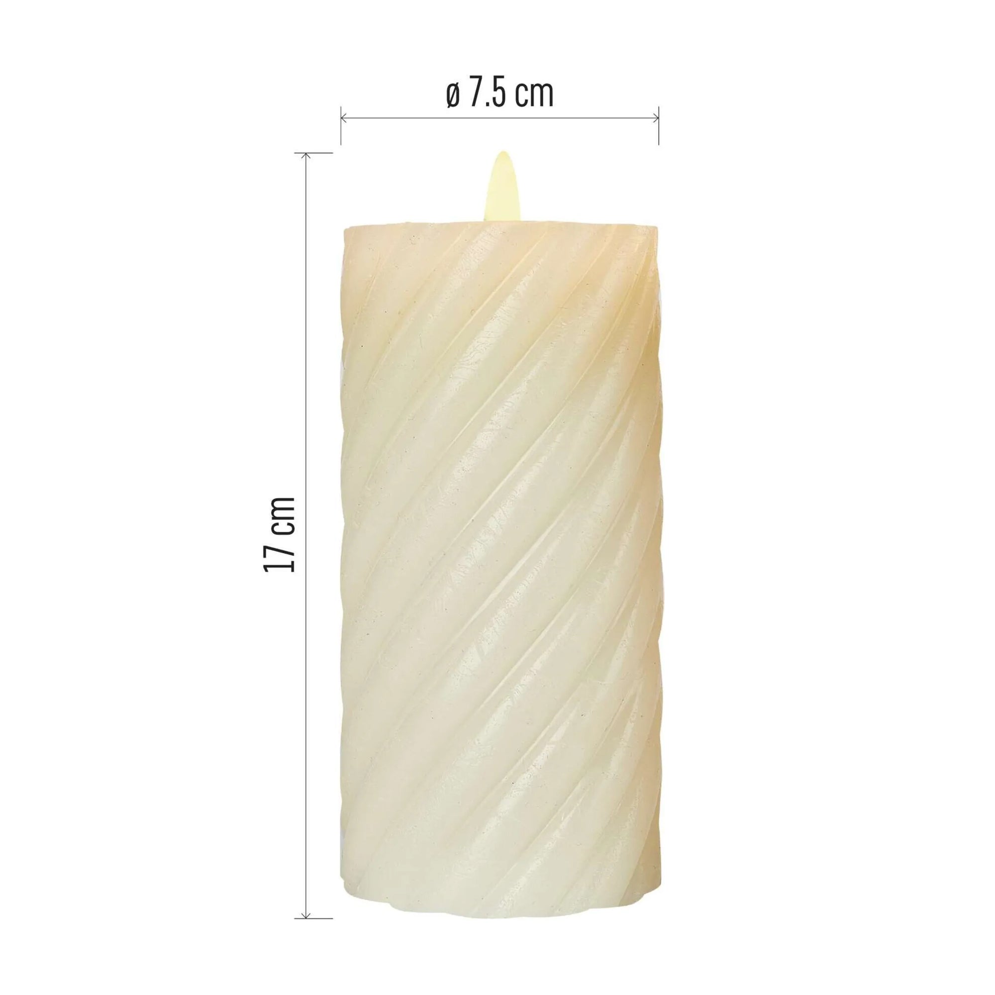 LED decoration, wax candle, 2 pcs, indoor, warm white, timer, 2xAAA