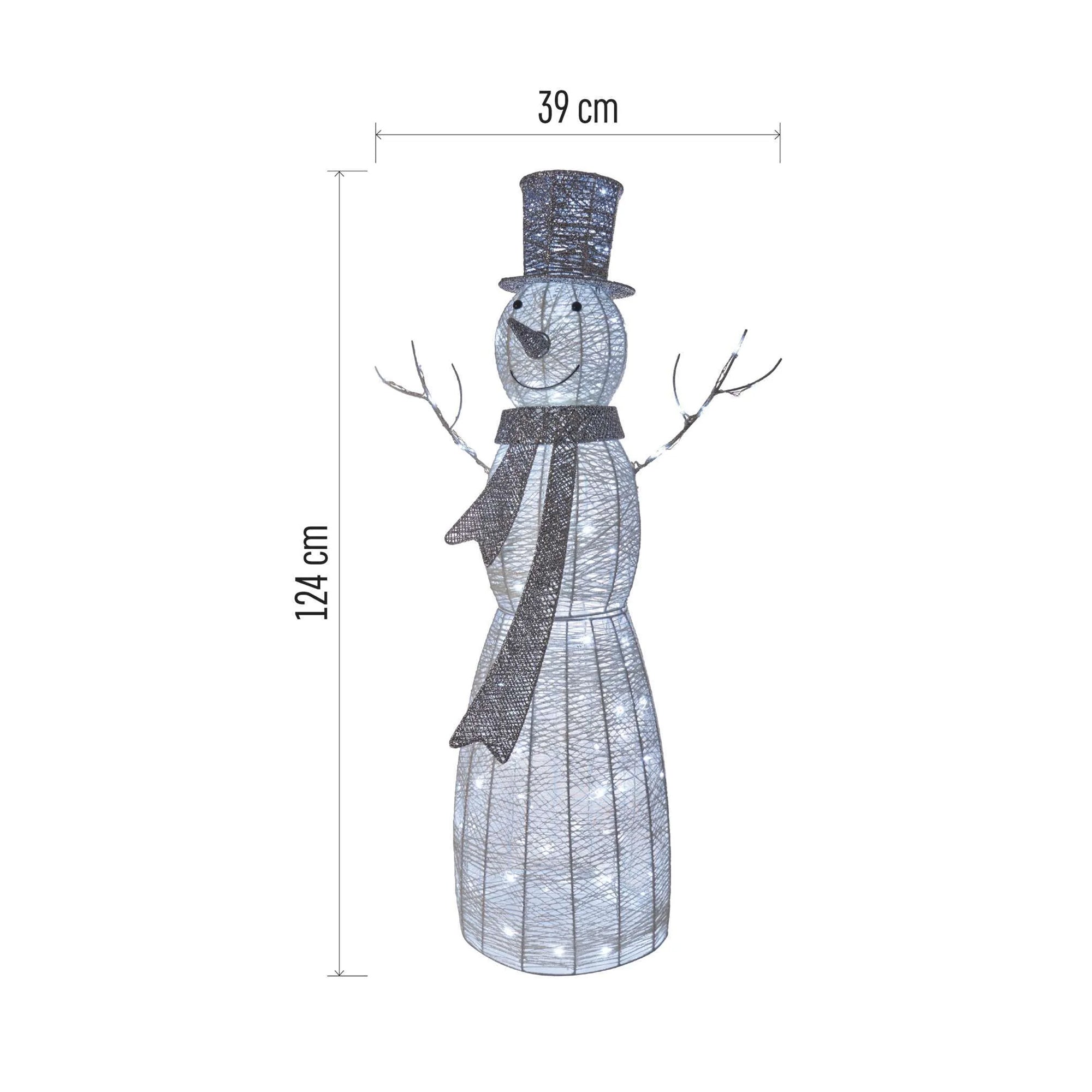 Snjegović, od ratana, LED, hladno bijela, IP20, 1240mm