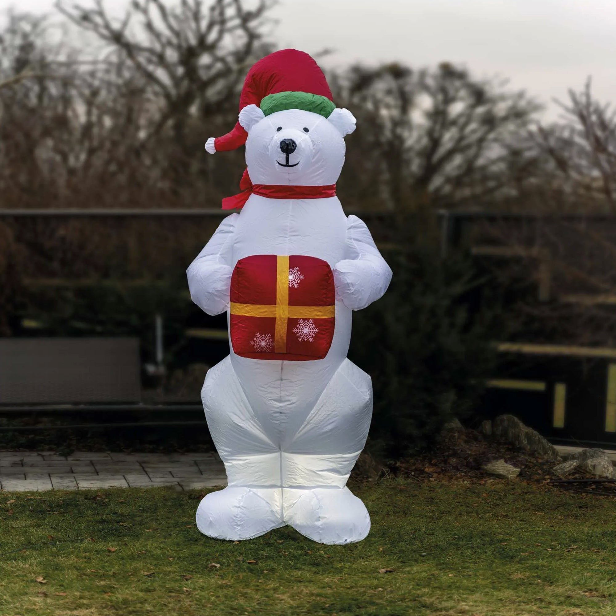 Polarni medvjed, na napuhavanje, LED, hladno bijela, IP44, 2400mm