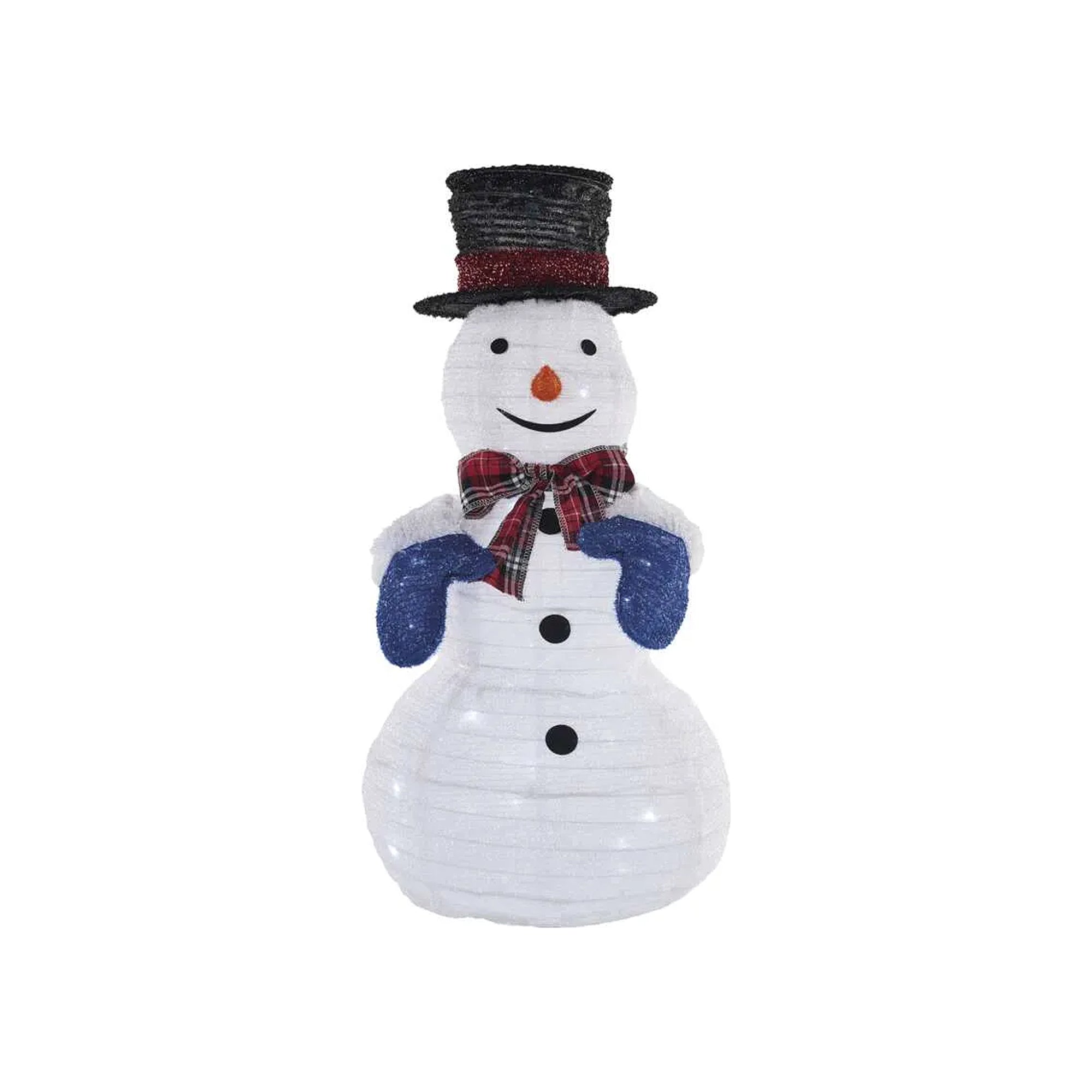 LED Christmas snowman, foldable, indoor, cool white, 60cm