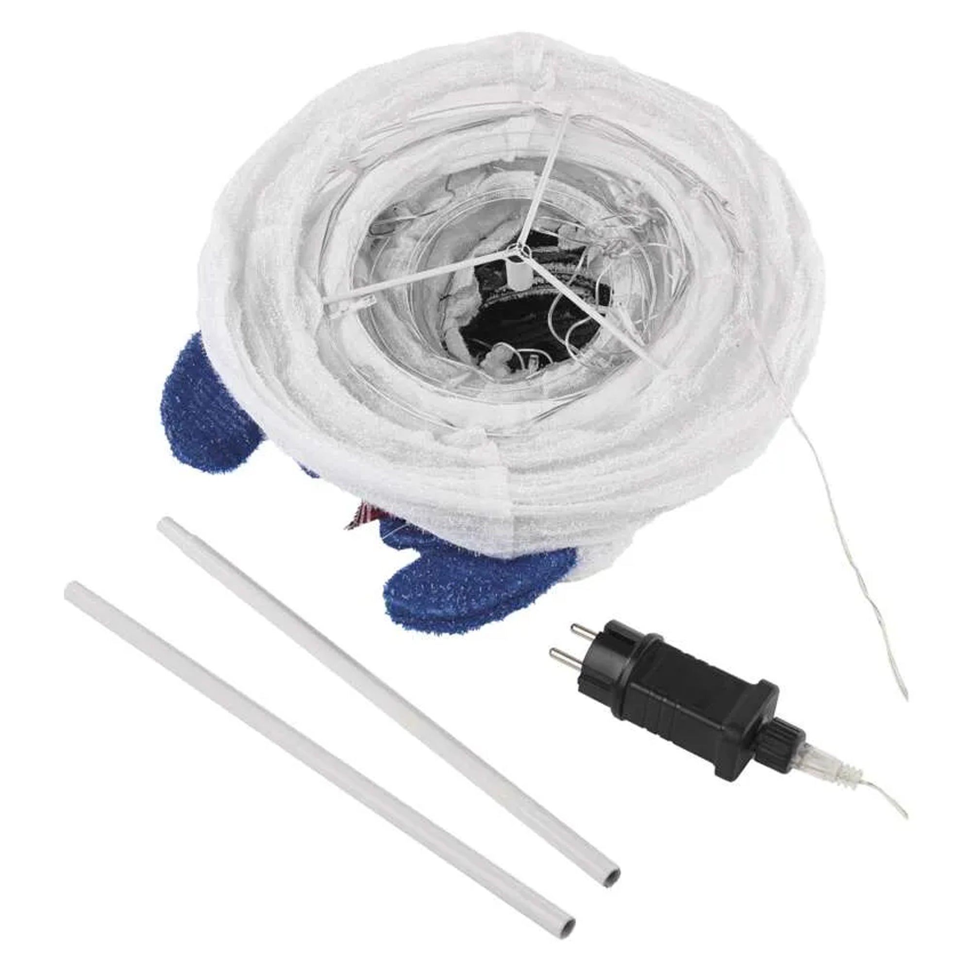 LED Christmas snowman, foldable, indoor, cool white, 60cm