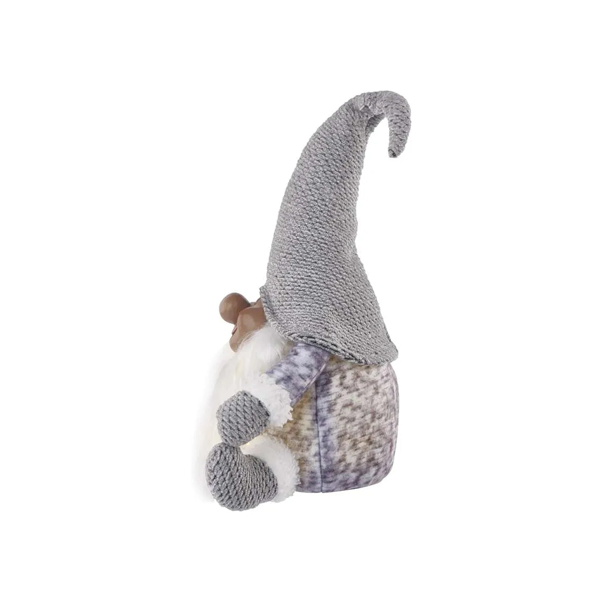 LED Christmas gnome, indoor, warm white, 3xAA, 35cm