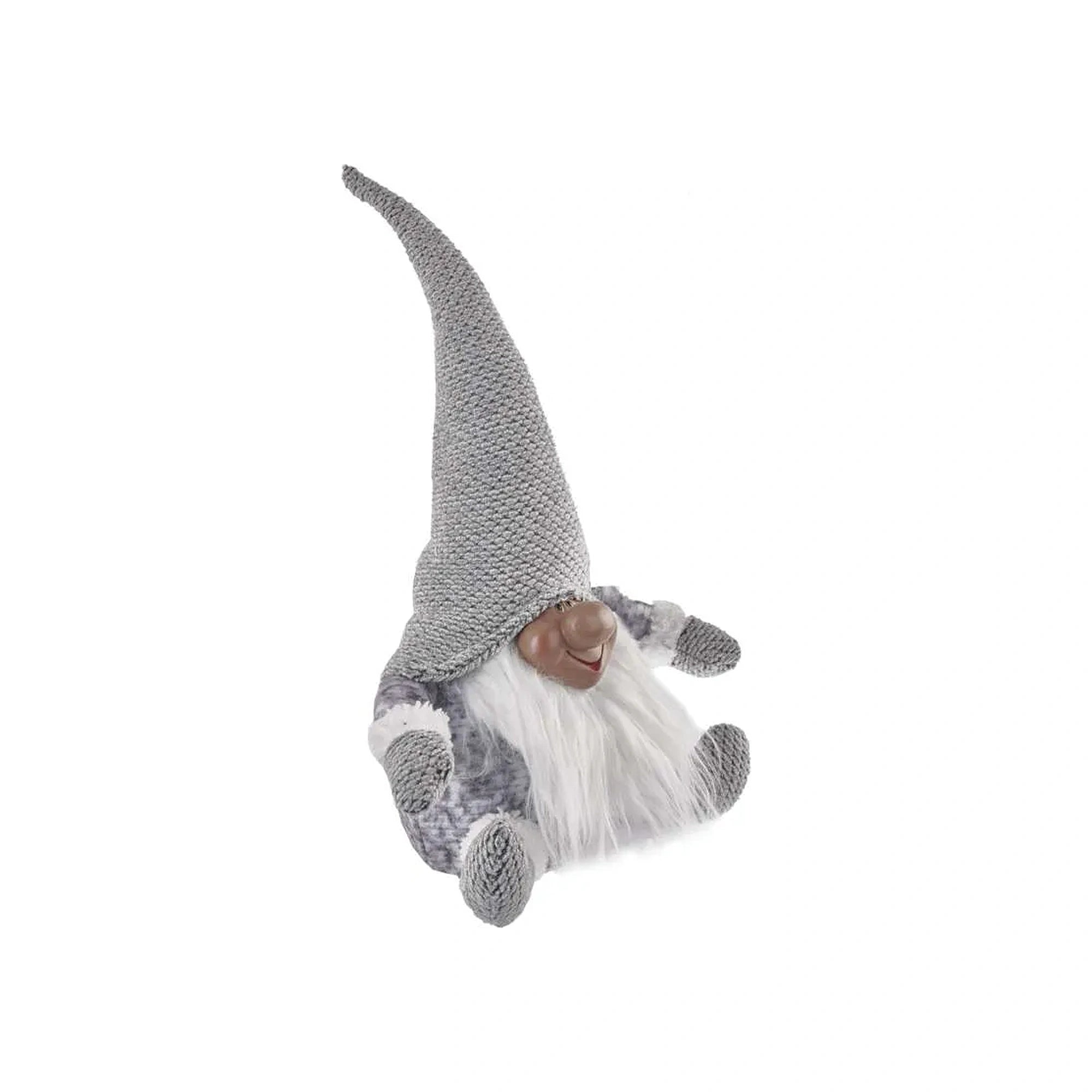 LED Christmas gnome, indoor, warm white, 3xAA, 35cm