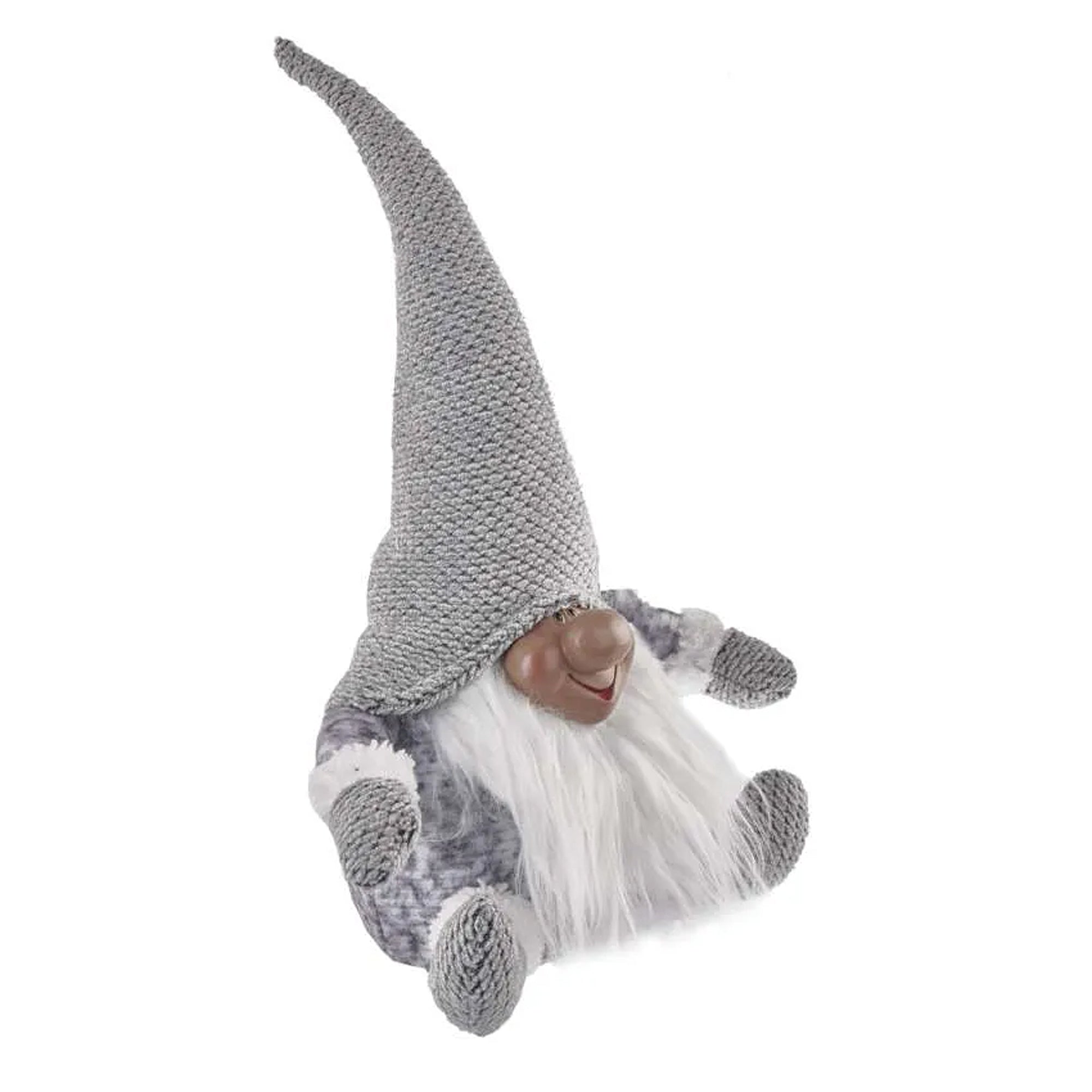 LED Christmas gnome, indoor, warm white, 3xAA, 35cm