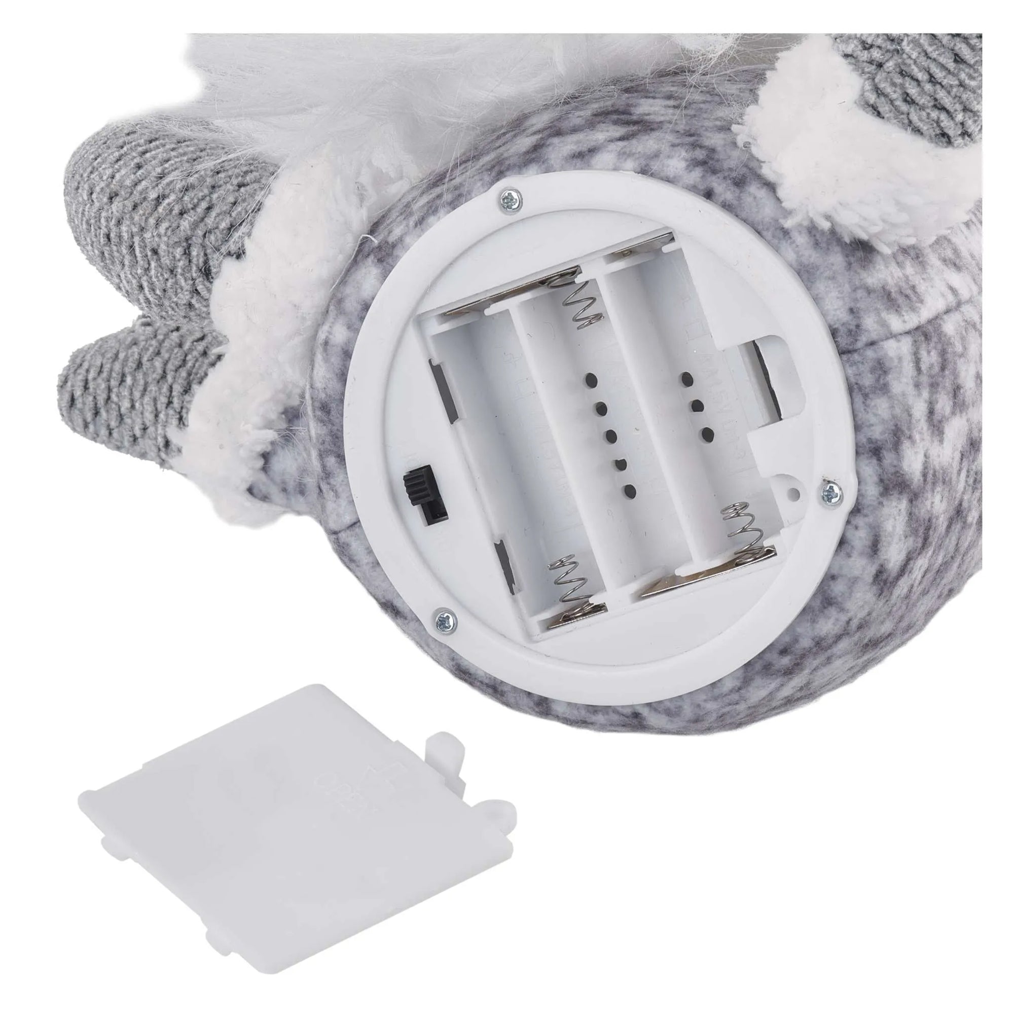 LED Christmas gnome, indoor, warm white, 3xAA, 35cm