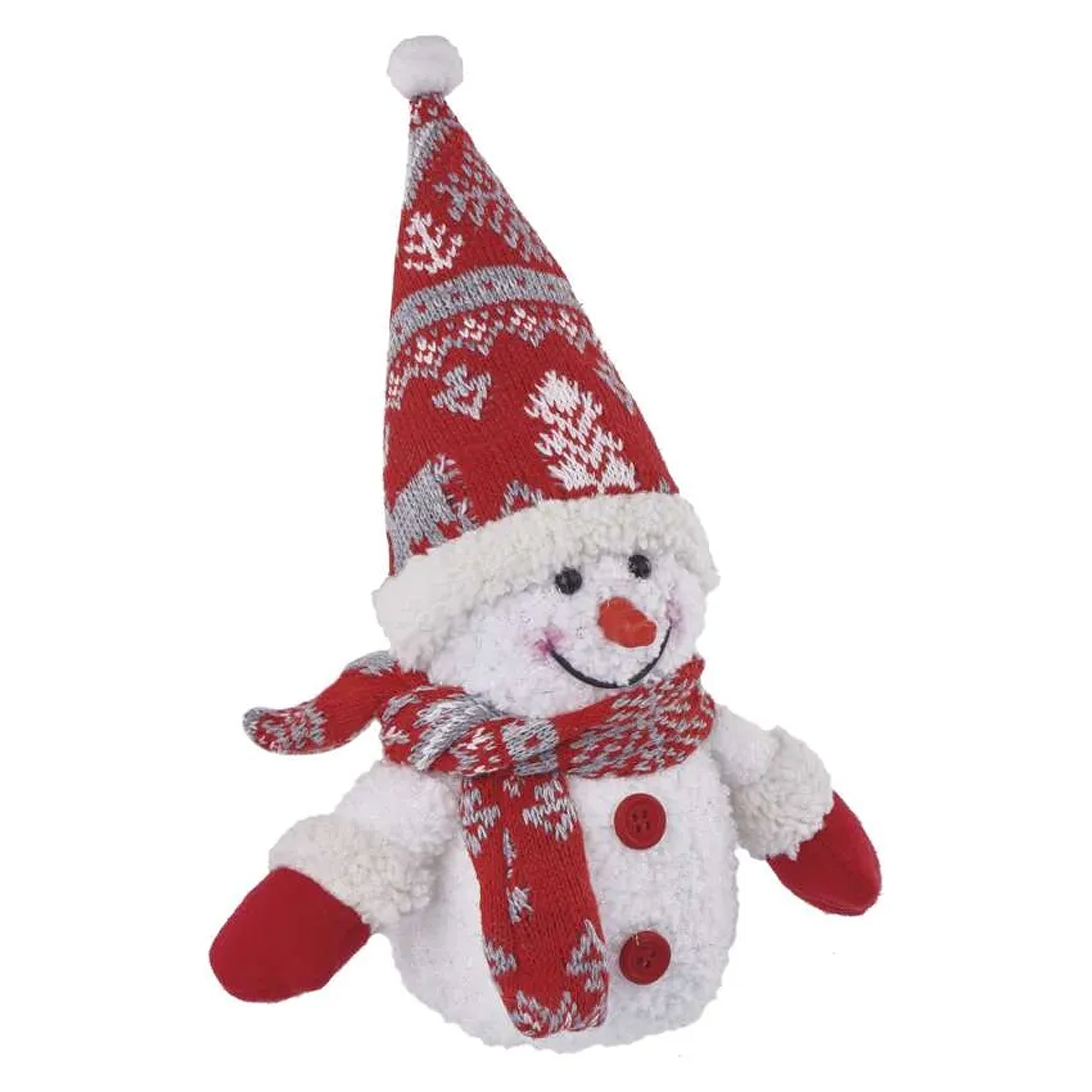 LED Christmas snowman, indoor, warm white, 3xAAA, 25cm