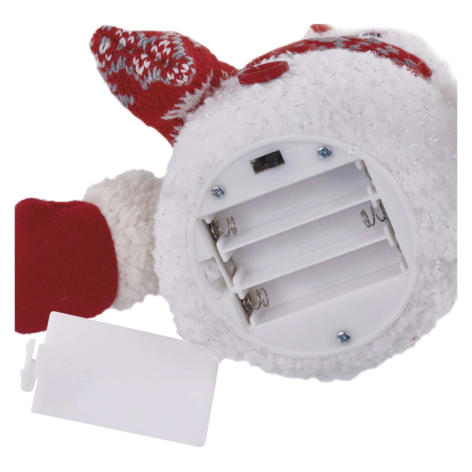 LED Christmas snowman, indoor, warm white, 3xAAA, 25cm