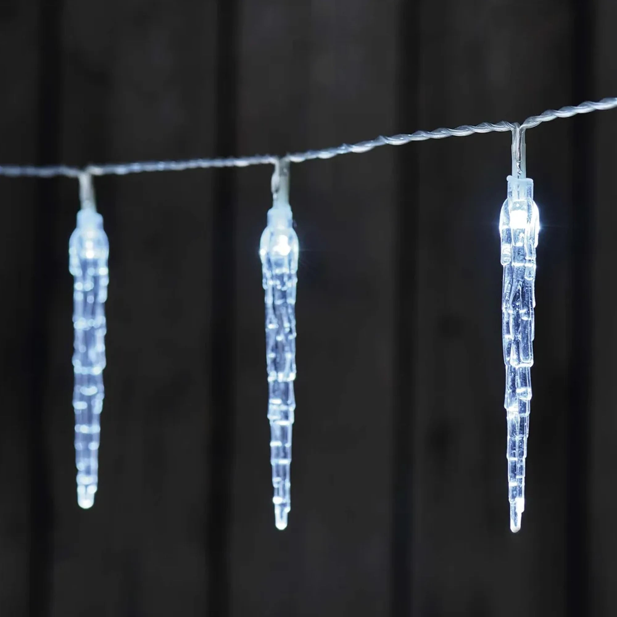 Božićna girlanda, 10 siga, LED, hladno bijela, 2xAA, IP20, 1.35m