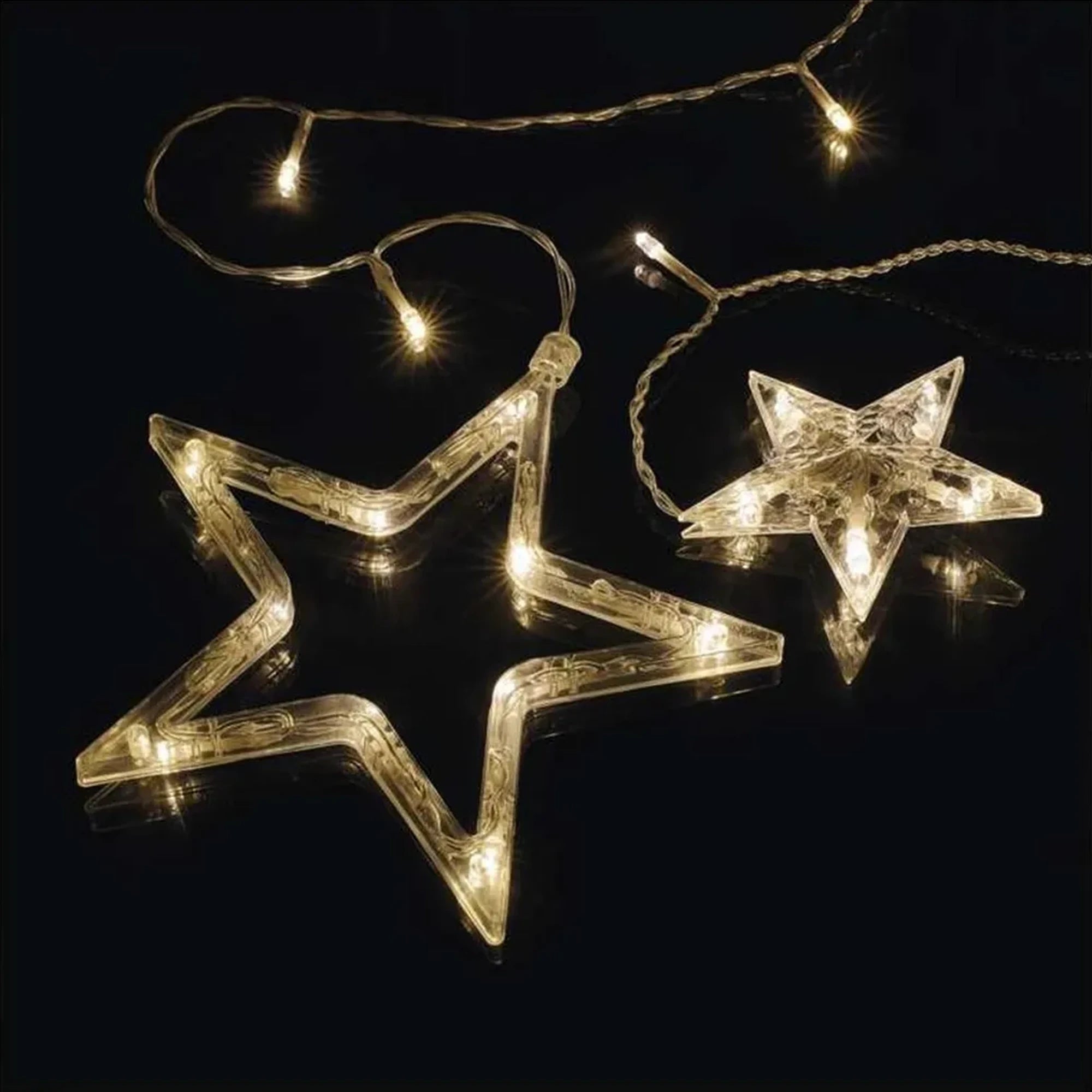 Božićna zavjesa, zvijezde, LED, toplo bijela, IP20, 185x105cm