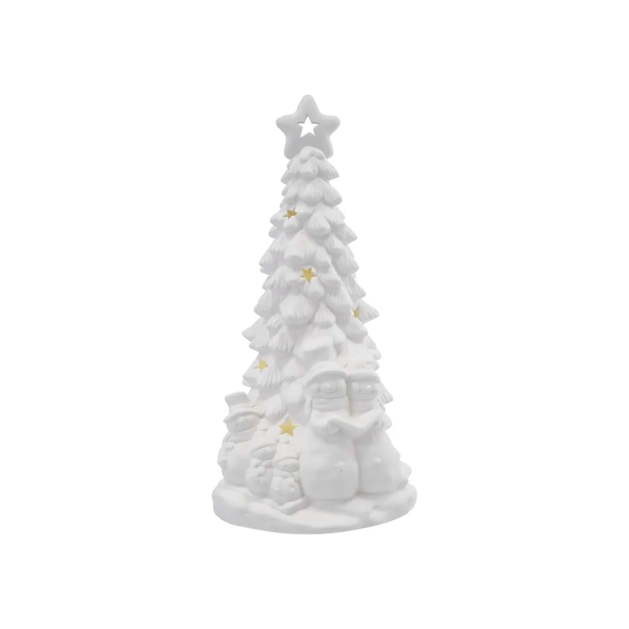 Božićno drvce, keramičko, LED, toplo bijela, 2xAA, IP20, 33.5cm