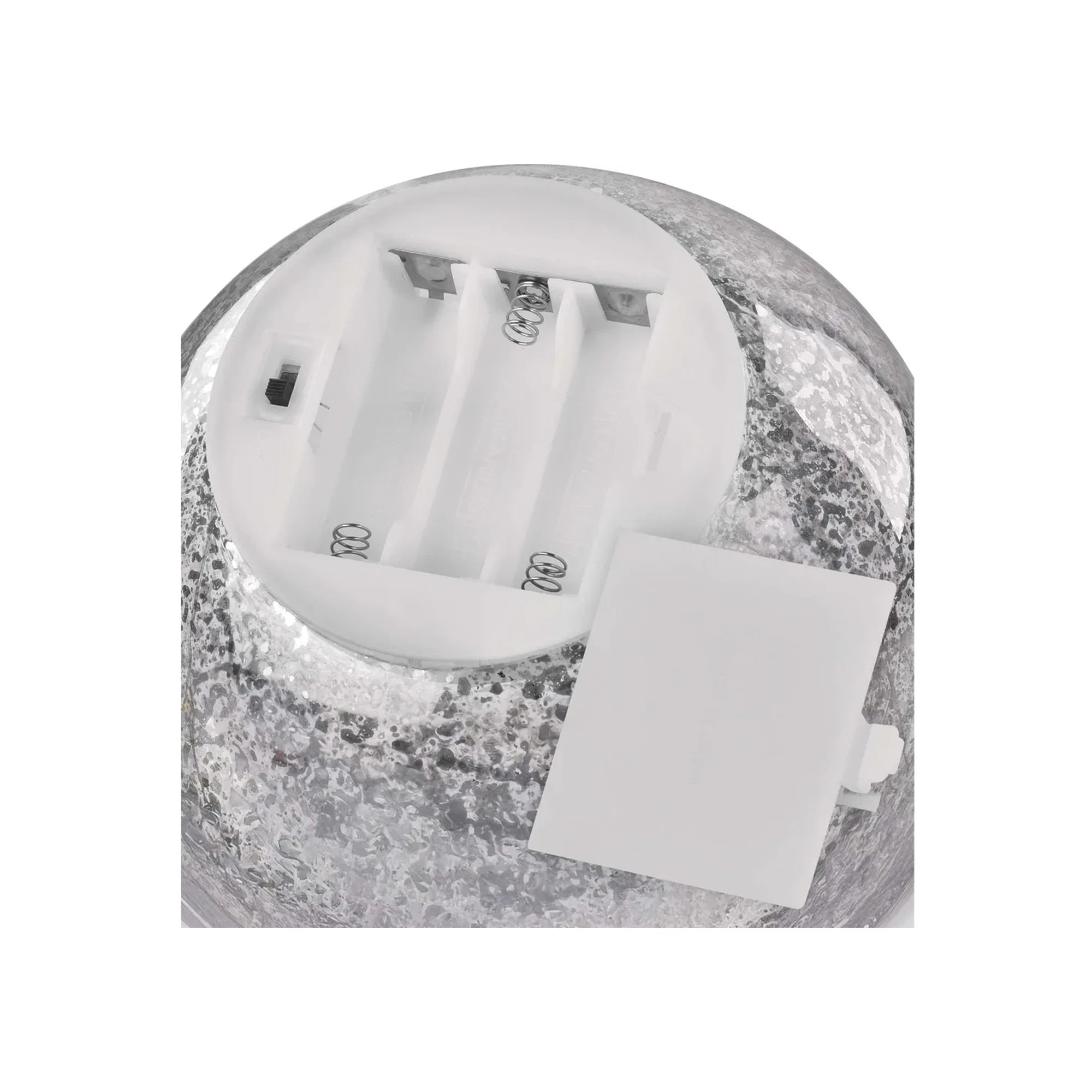 Božićna kugla, staklena, zlatna, LED, toplo bijela, 3xAA, IP20, 15cm