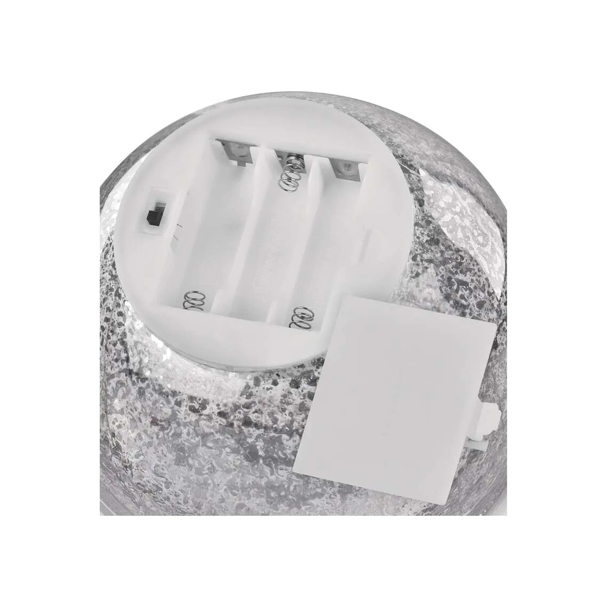 Božićna kugla, staklena, zlatna, LED, toplo bijela, 3xAA, IP20, 15cm