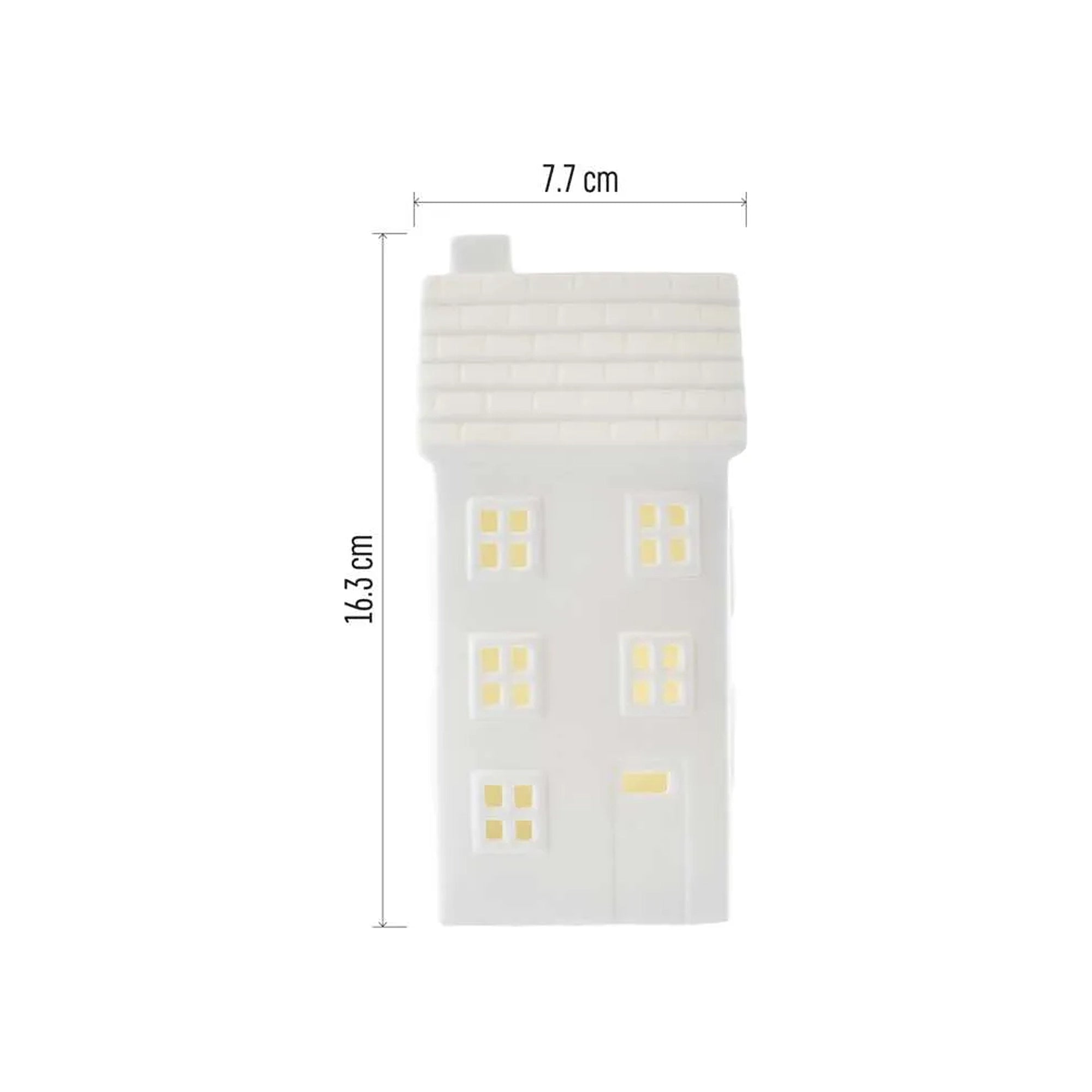 Keramička kućica, LED, toplo bijela, 1xCR2032, IP20, 16.3cm