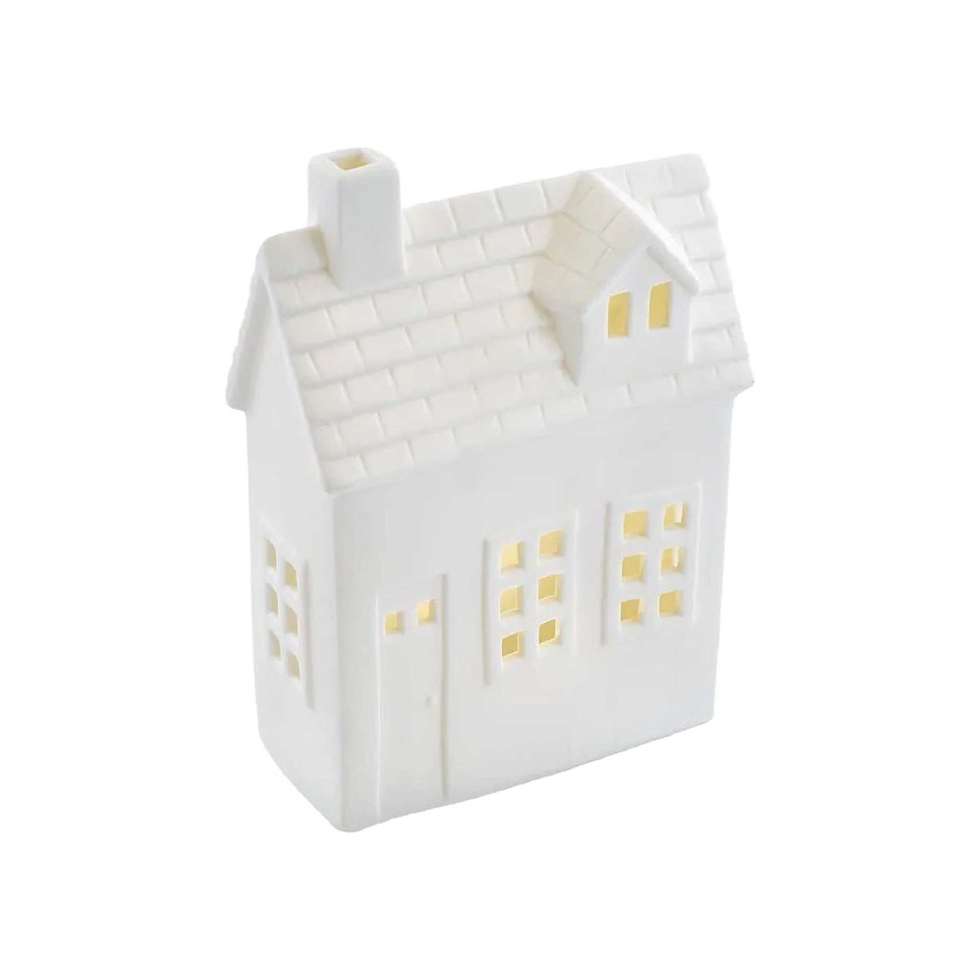 Keramička kućica, LED, toplo bijela, 1xCR2032, IP20, 17.9cm