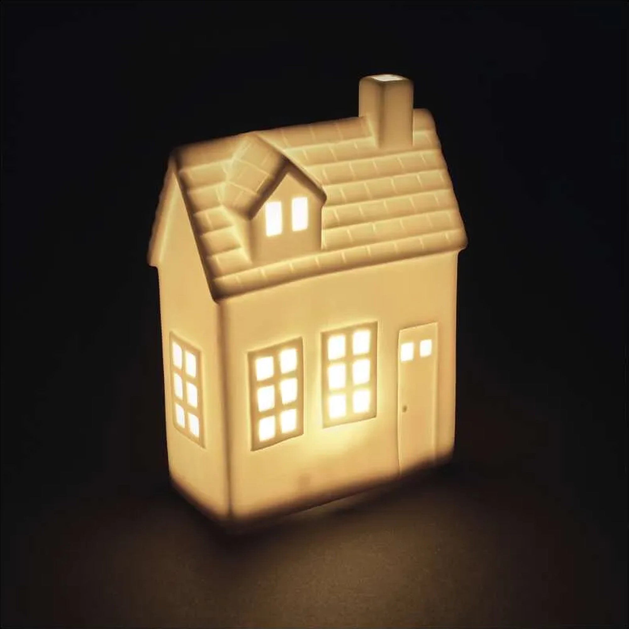 Keramička kućica, LED, toplo bijela, 1xCR2032, IP20, 17.9cm