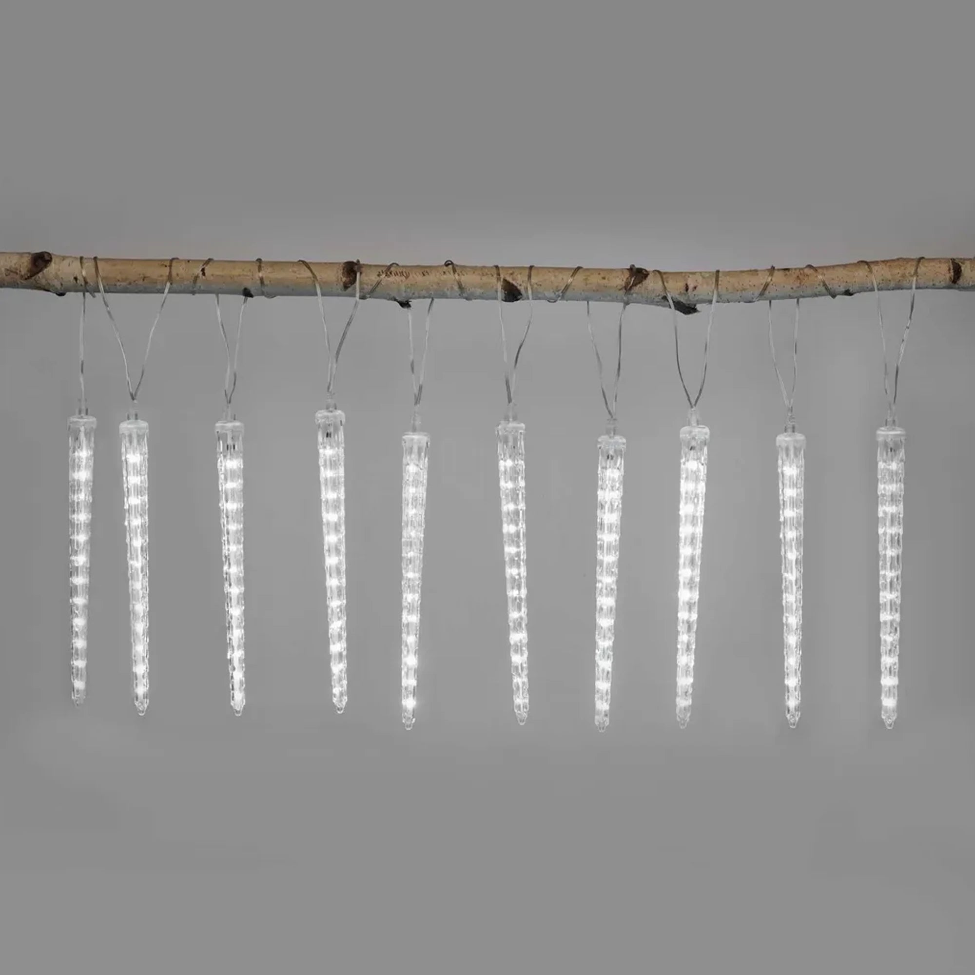 Božićna girlanda, 10 siga, LED, hladno bijela, IP44, 3.6m