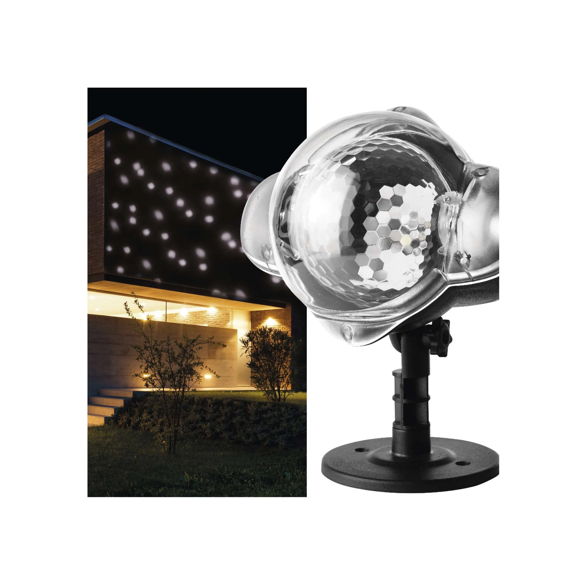 LED Christmas projector, snow, indoor and outdoor, cool white