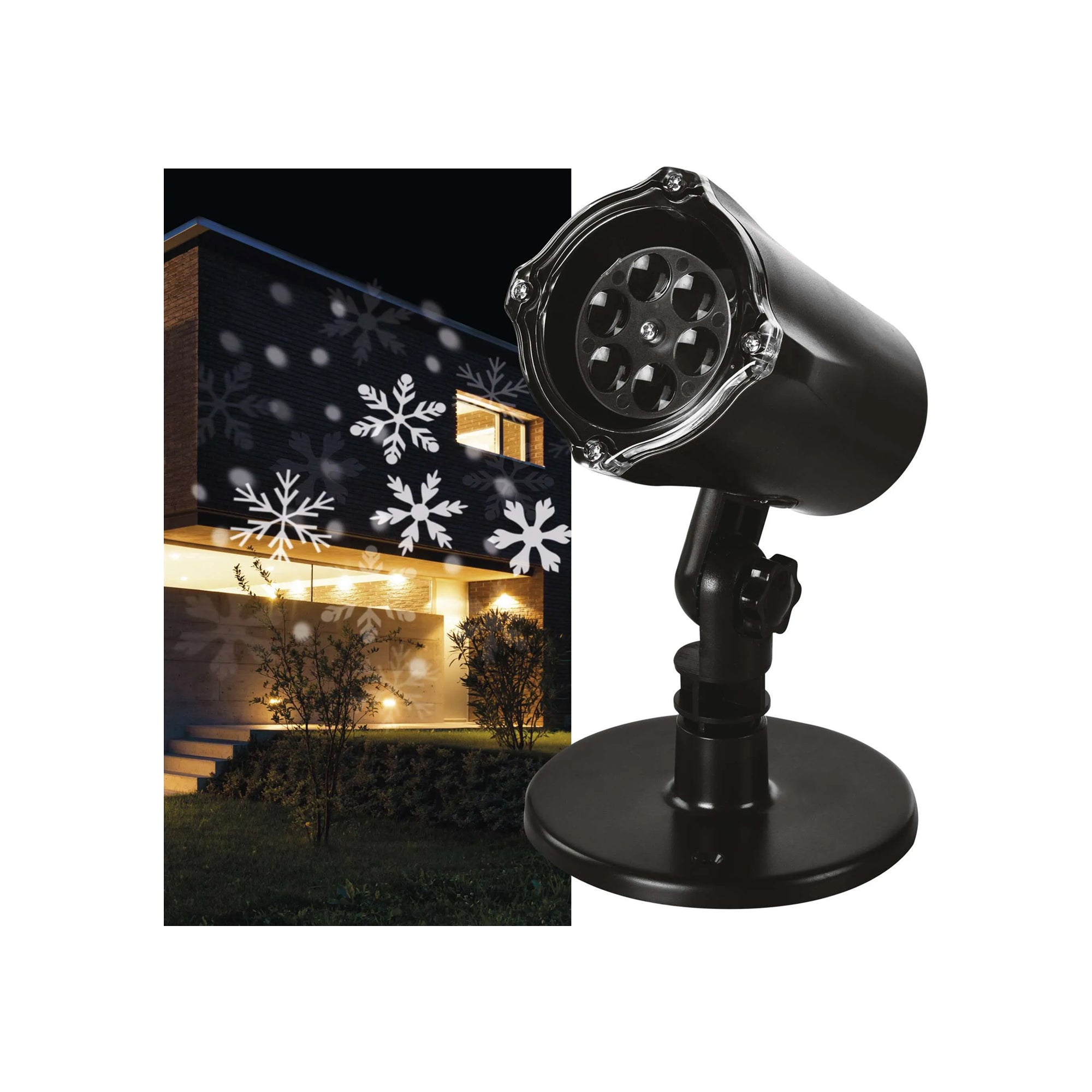 LED Christmas projector, snow and snowflakes, indoor and outdoor, cool white
