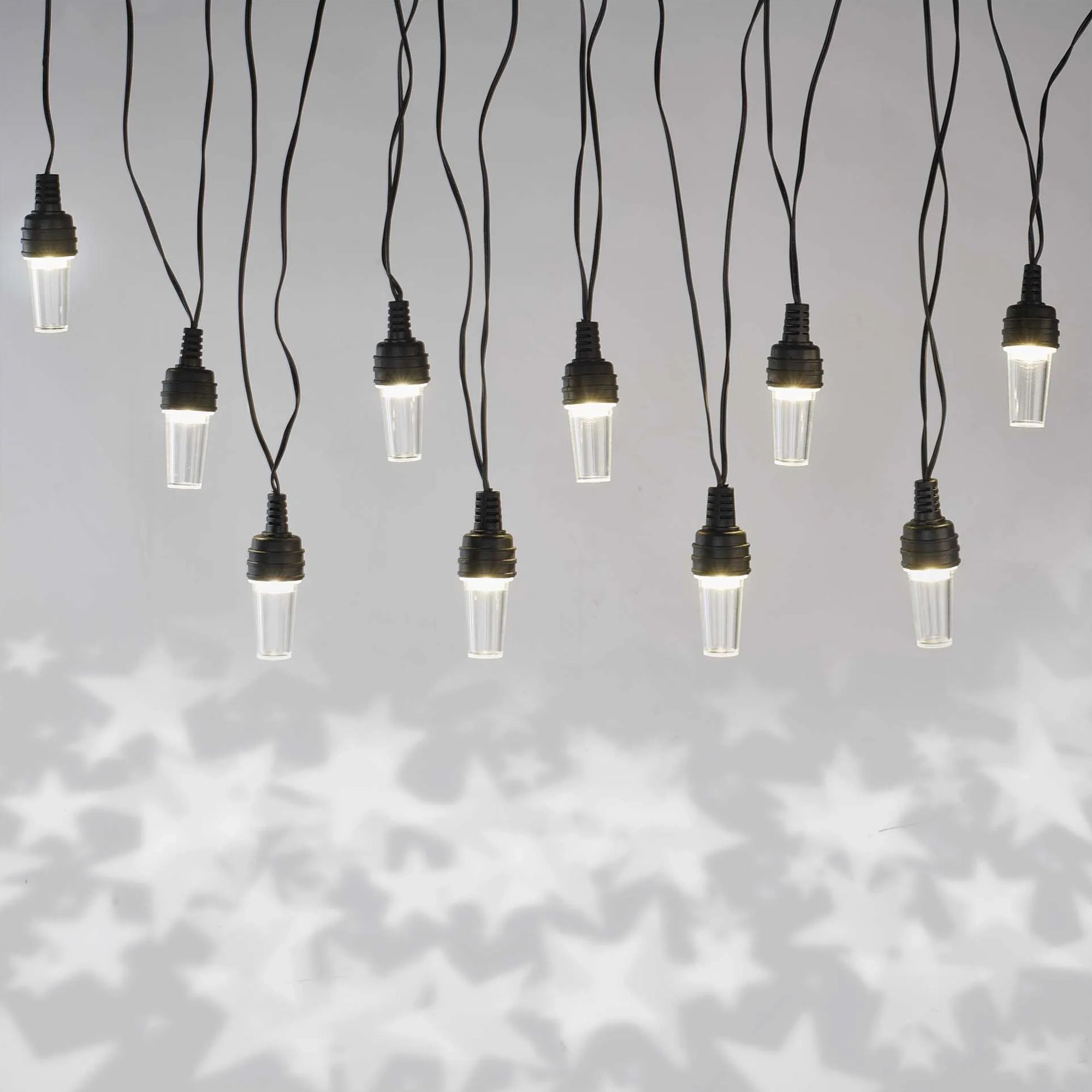 LED rasvjetni lanac, 10 žarulja, efekt pahulja, IP44, 4.5m