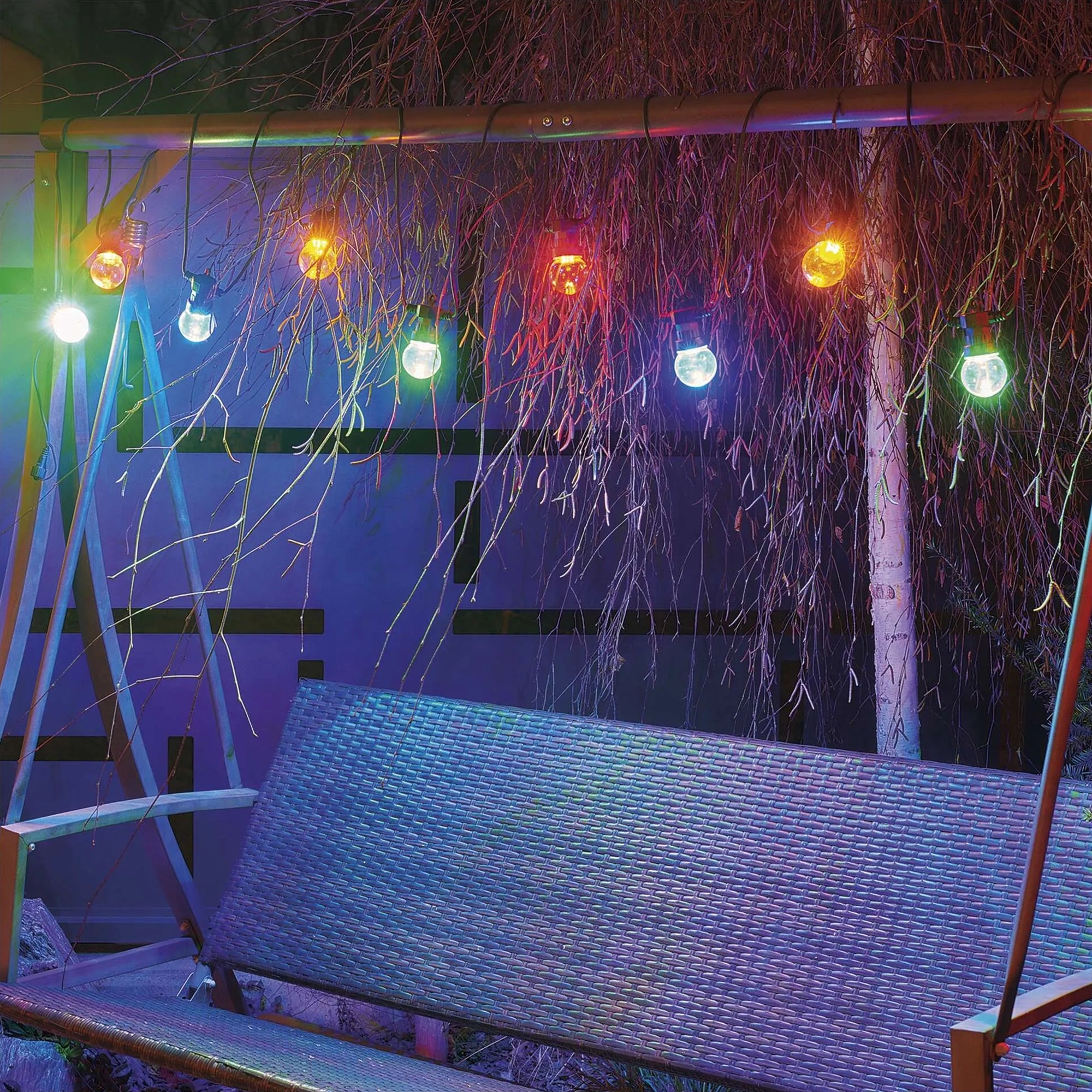 LED rasvjetni lanac, 10 žarulja, višebojne žarulje, IP44, 5m
