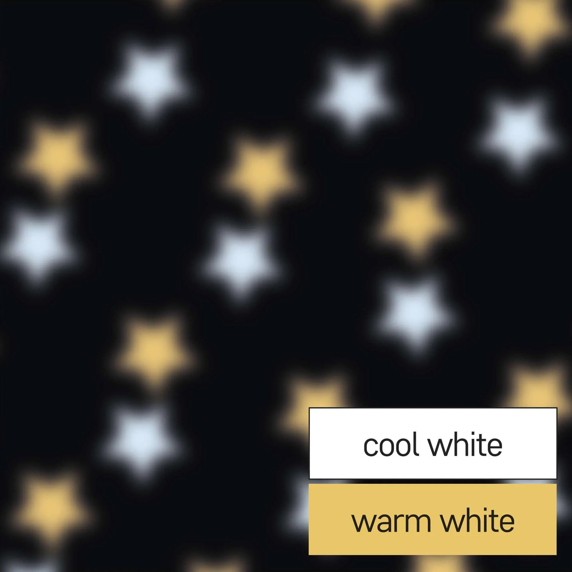 LED Christmas projector, stars, indoor and outdoor, warm/cool white