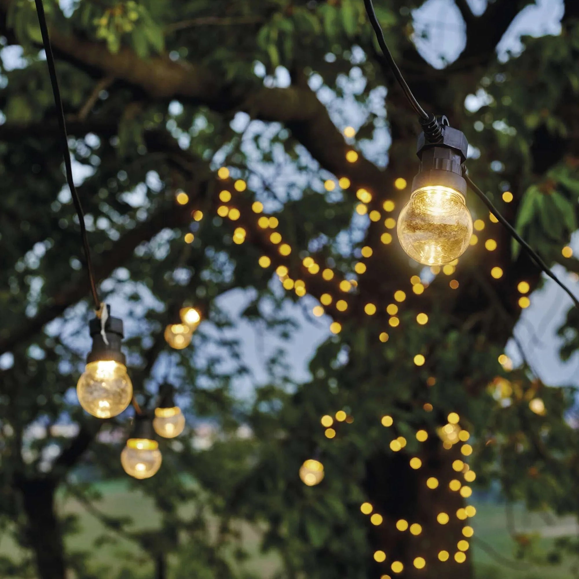 LED rasvjetni lanac, 10 žarulja, prozirne žarulje, IP44, 5m