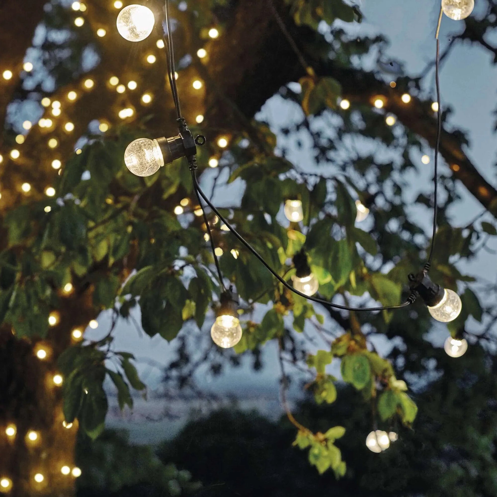 LED rasvjetni lanac, 10 žarulja, prozirne žarulje, IP44, 5m