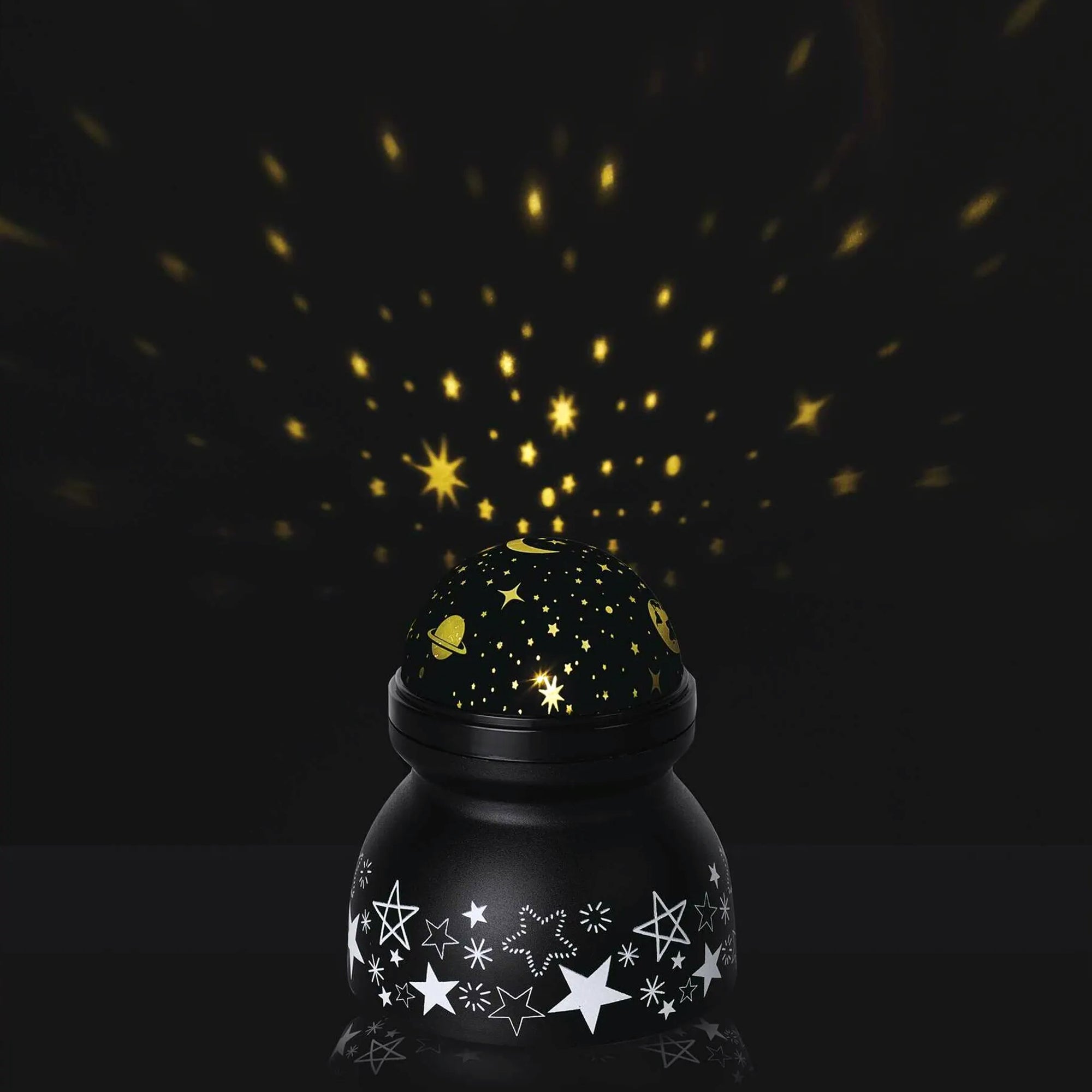 LED Christmas projector, space, indoor, 3xAAA